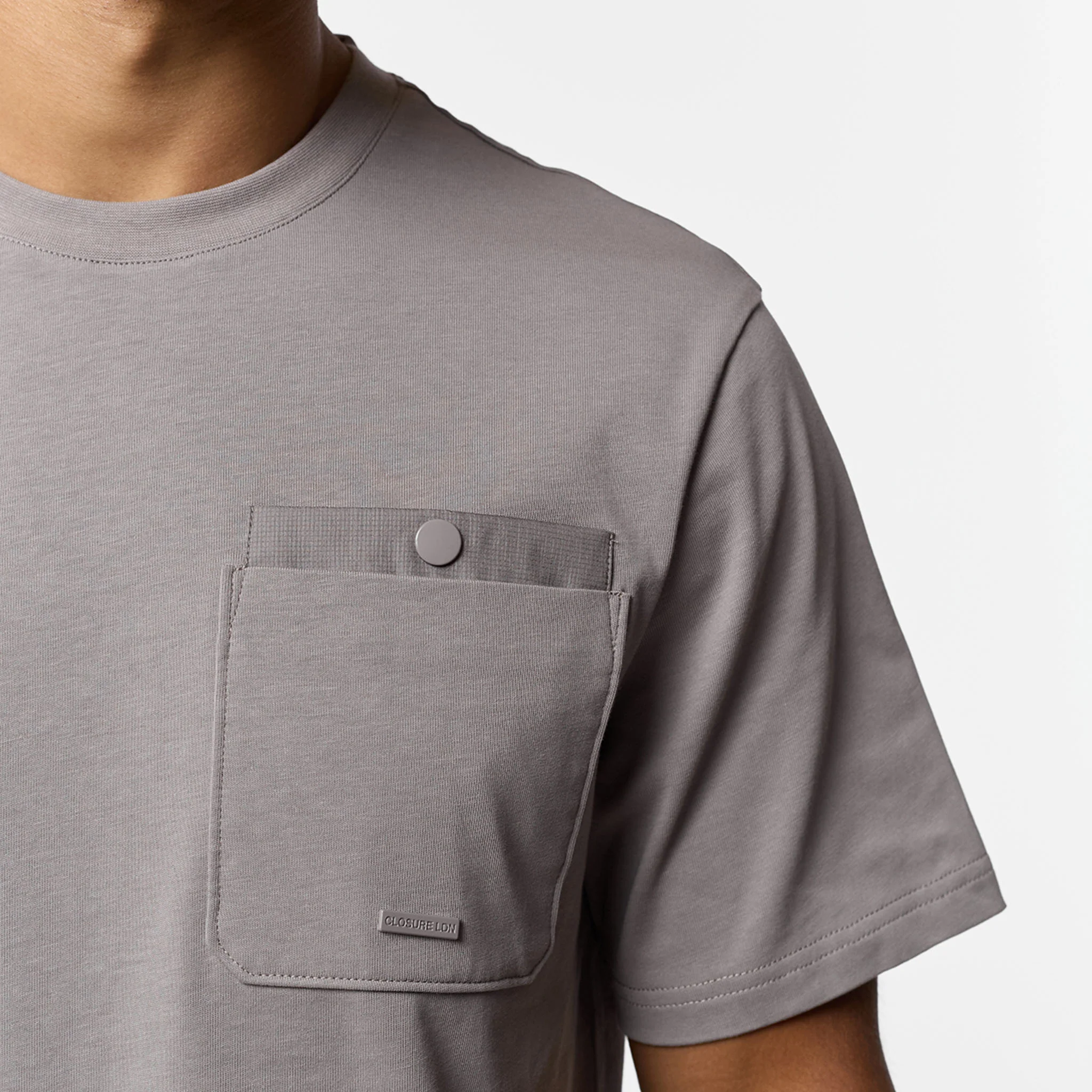 Double Pocket Tech T-Shirt |  Stone - Image 4