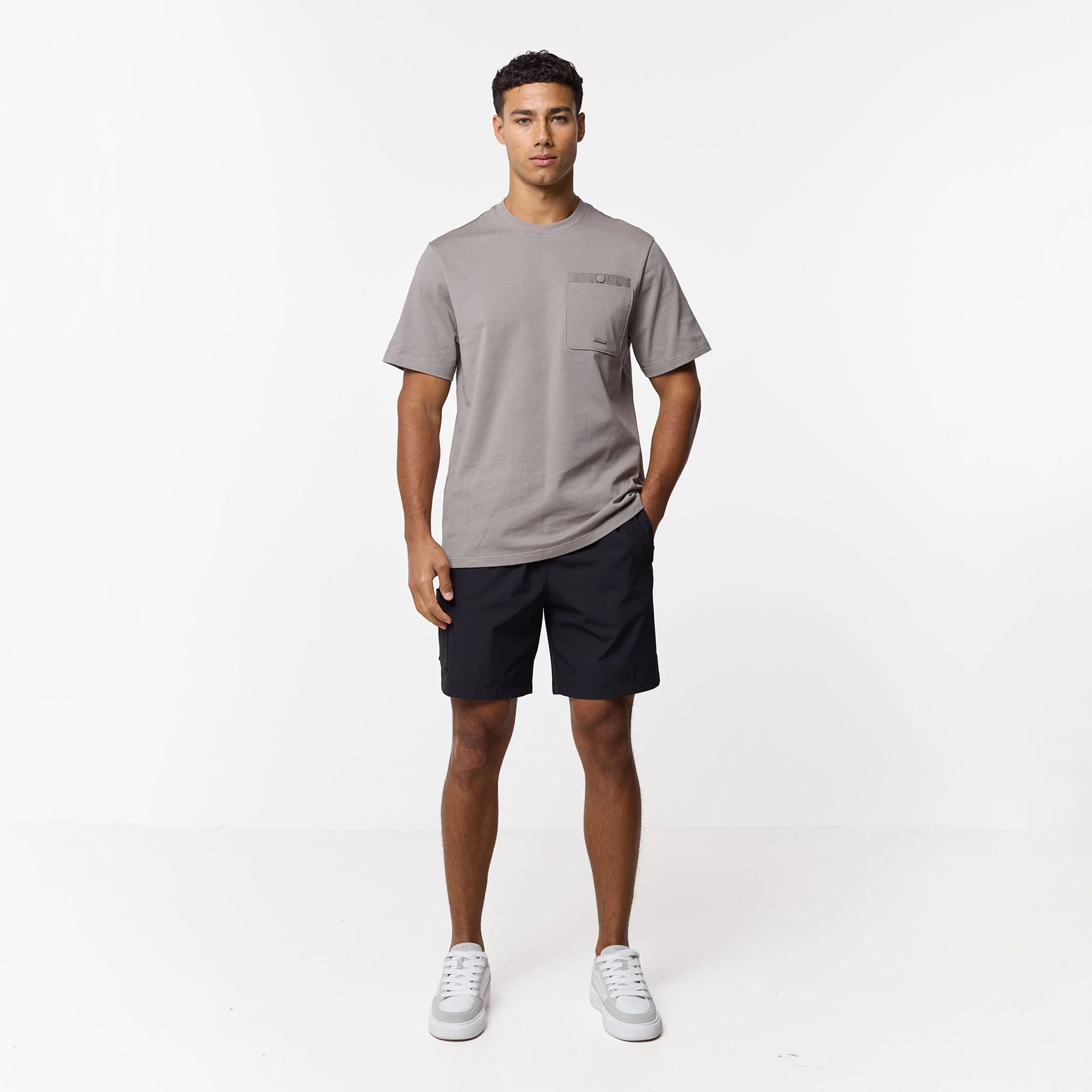 Double Pocket Tech T-Shirt |  Stone - Image 5