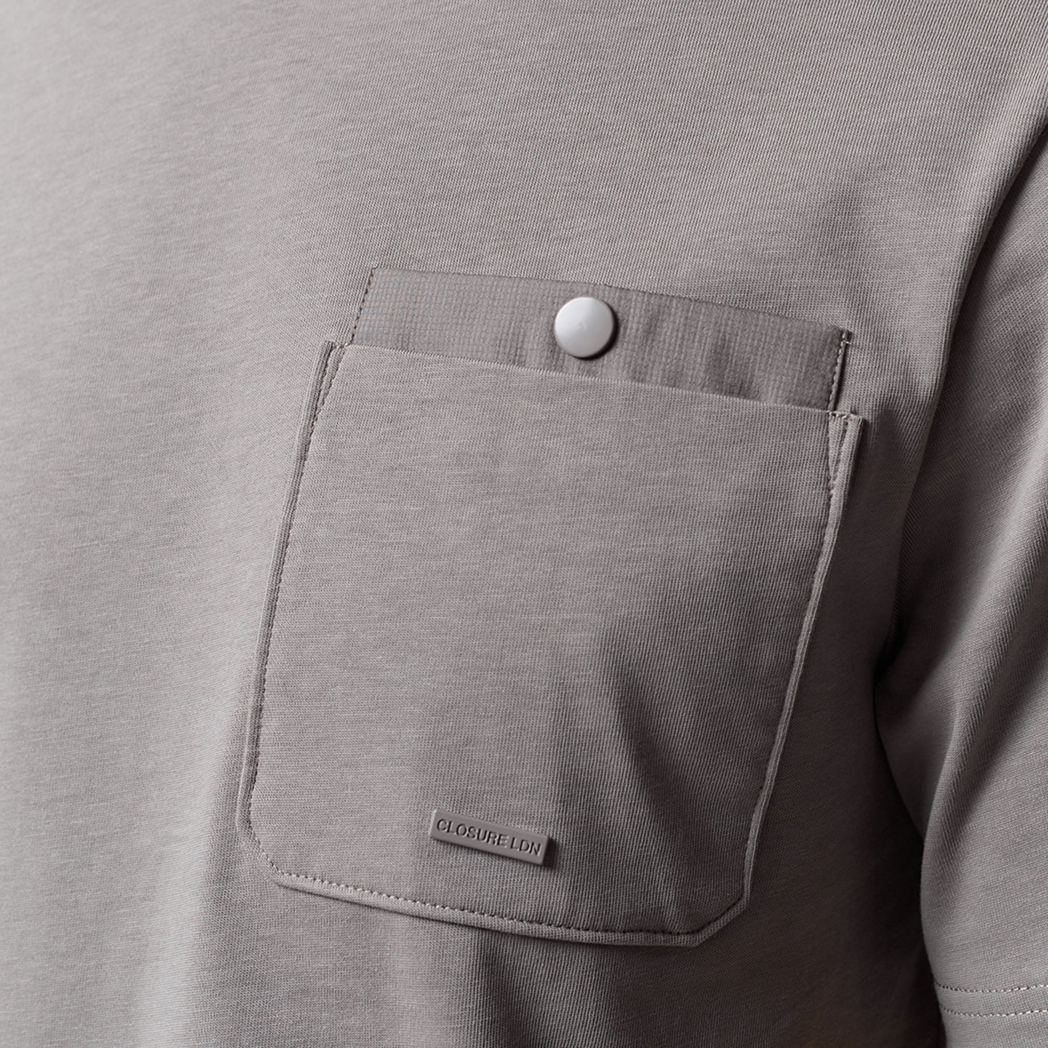 Double Pocket Tech T-Shirt |  Stone - Image 6