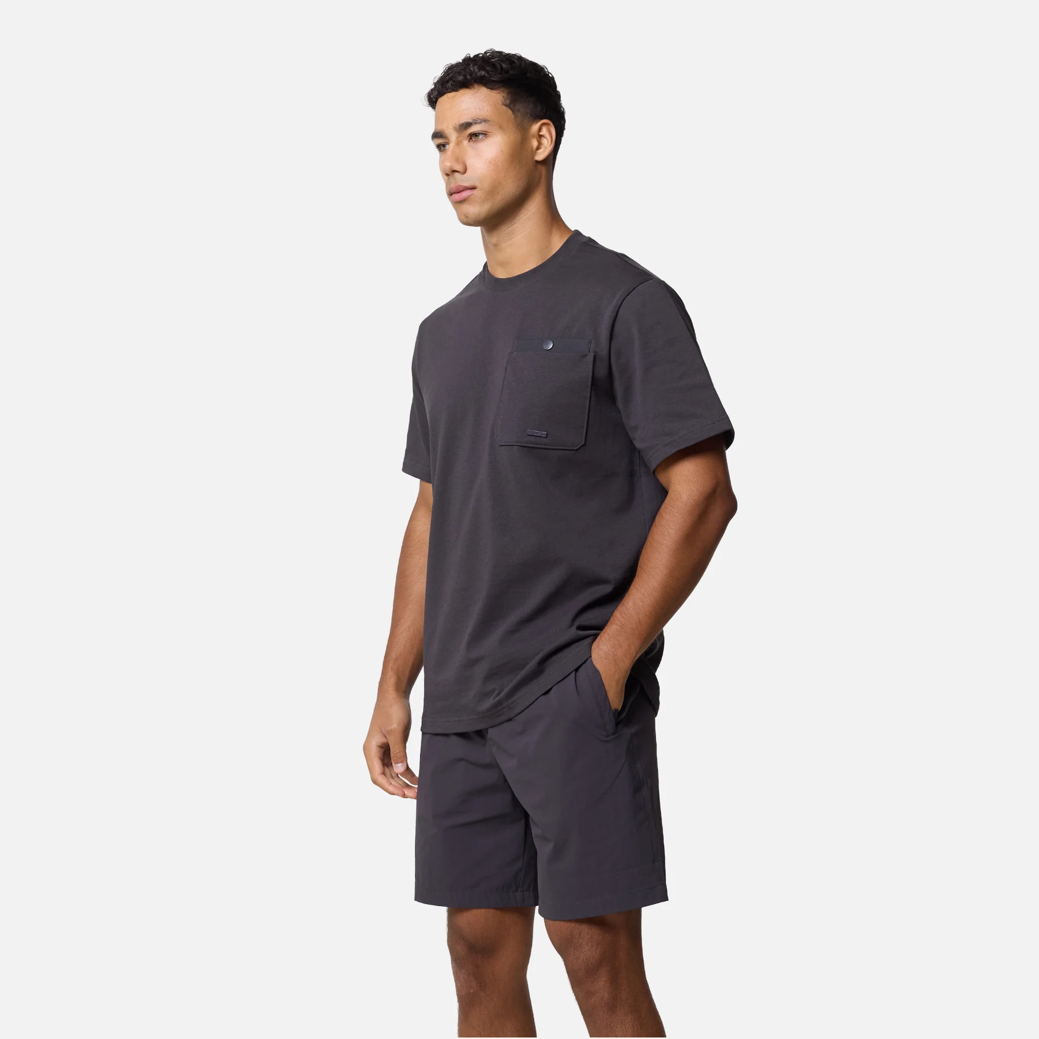 Double Pocket Tech T-Shirt Twinset | Charcoal