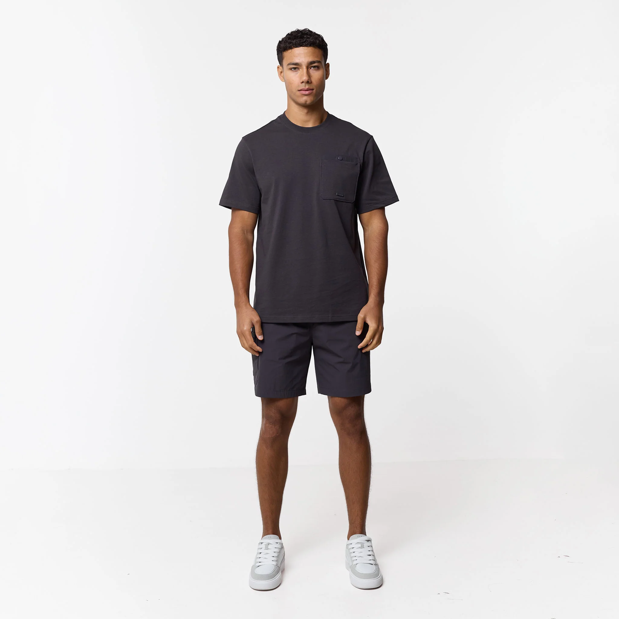 Double Pocket Tech T-Shirt Twinset | Charcoal - Image 7