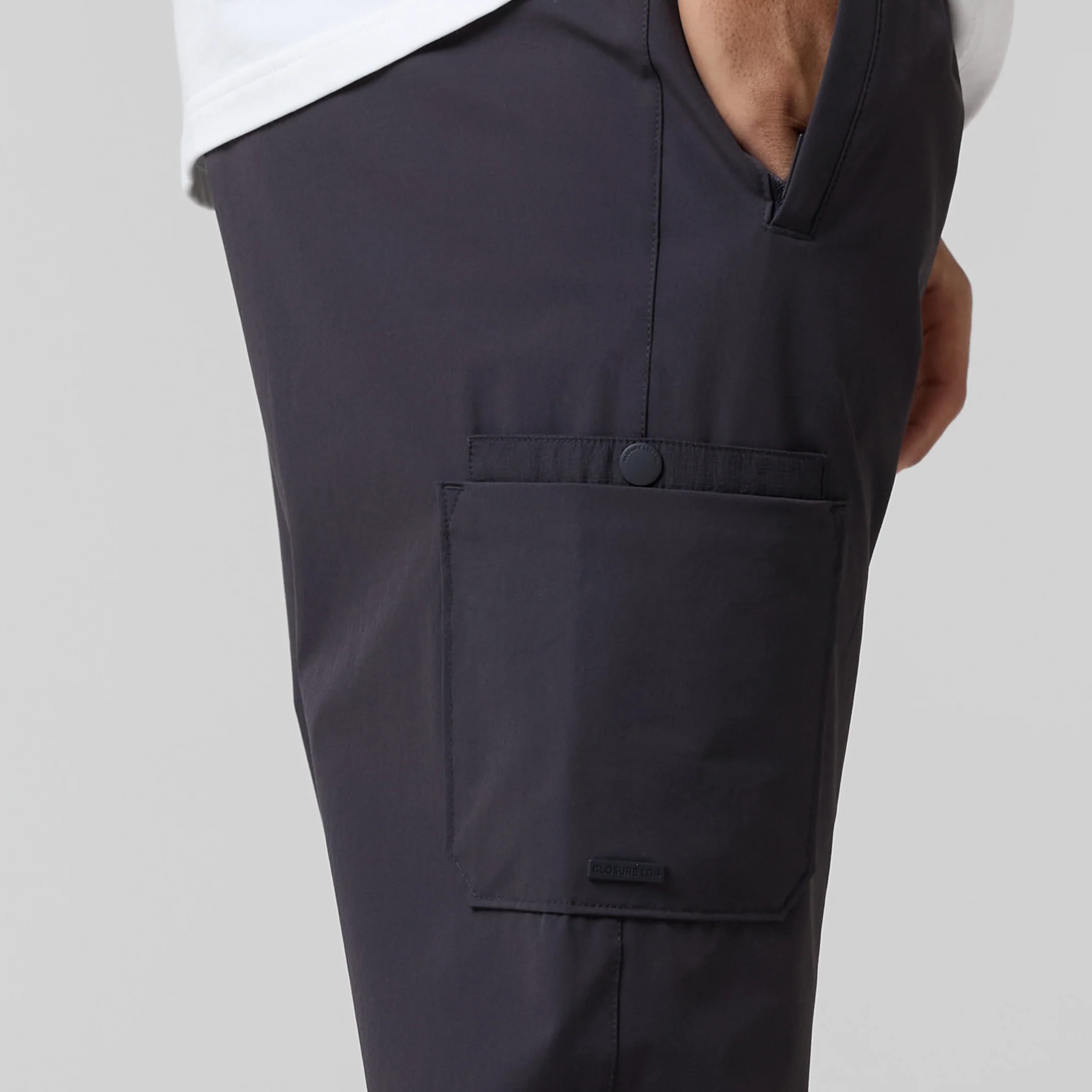 Double Pocket Tech Trouser | Charcoal - Image 2