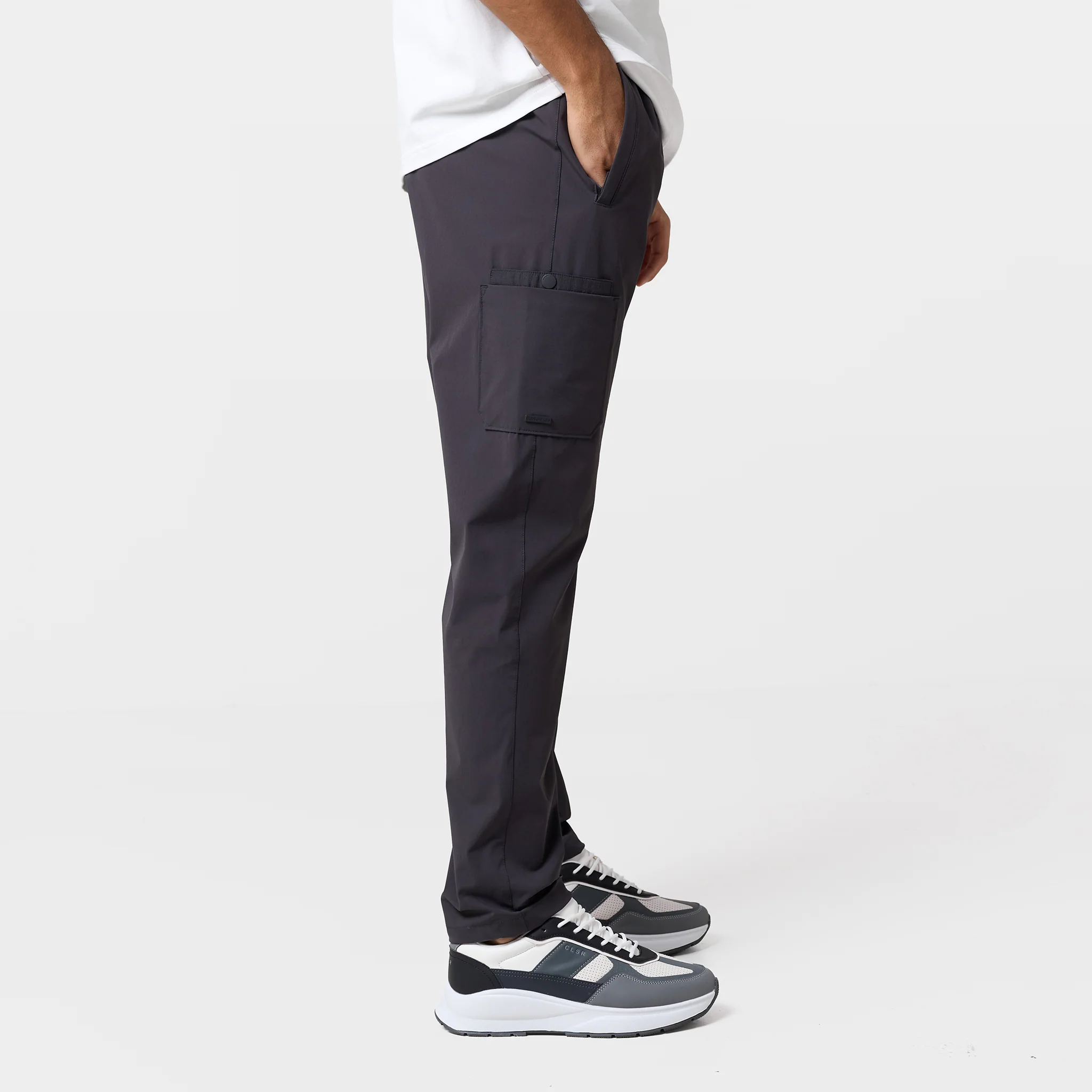 Double Pocket Tech Trouser | Charcoal - Image 4