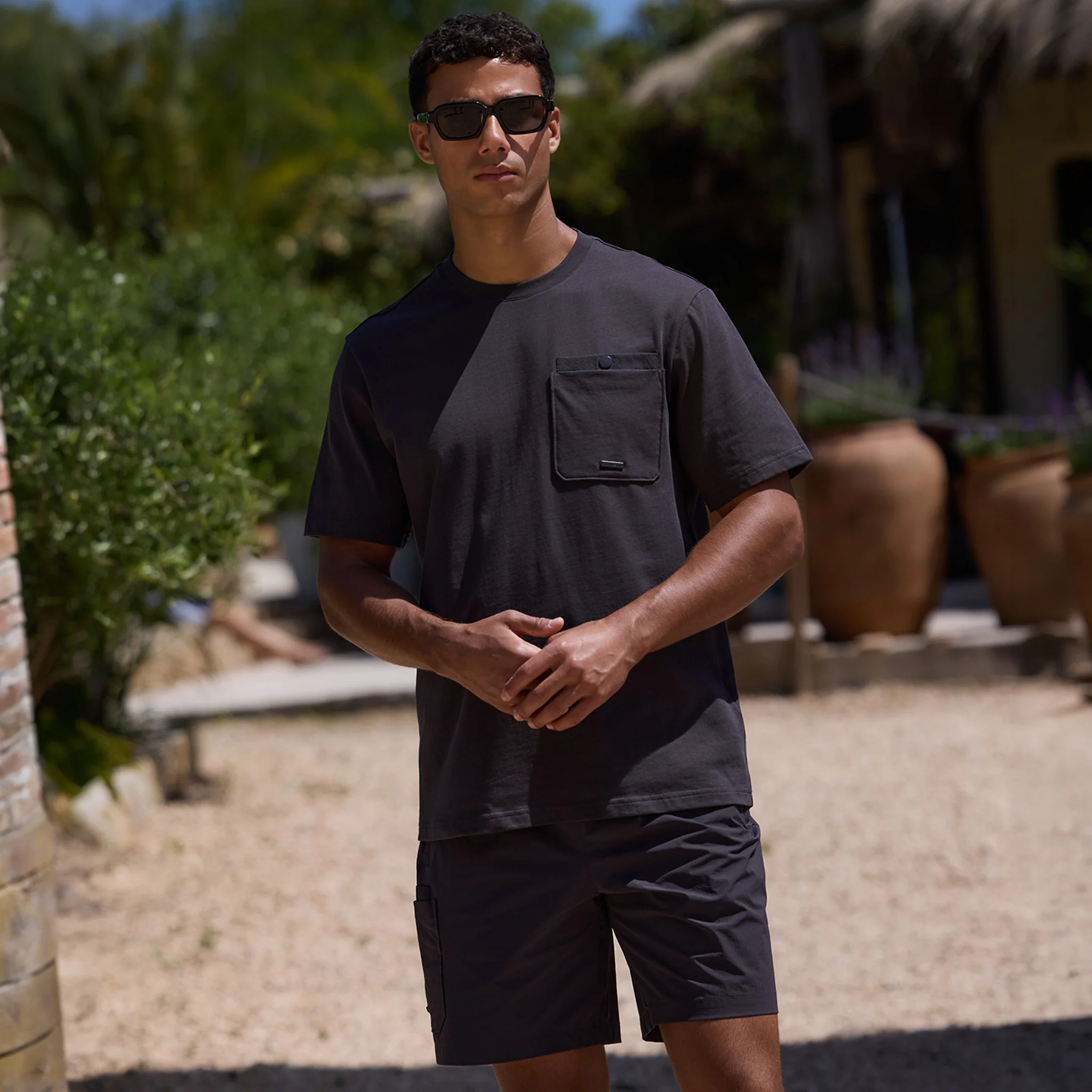 Double Pocket Tech T-Shirt Twinset | Black - Image 2