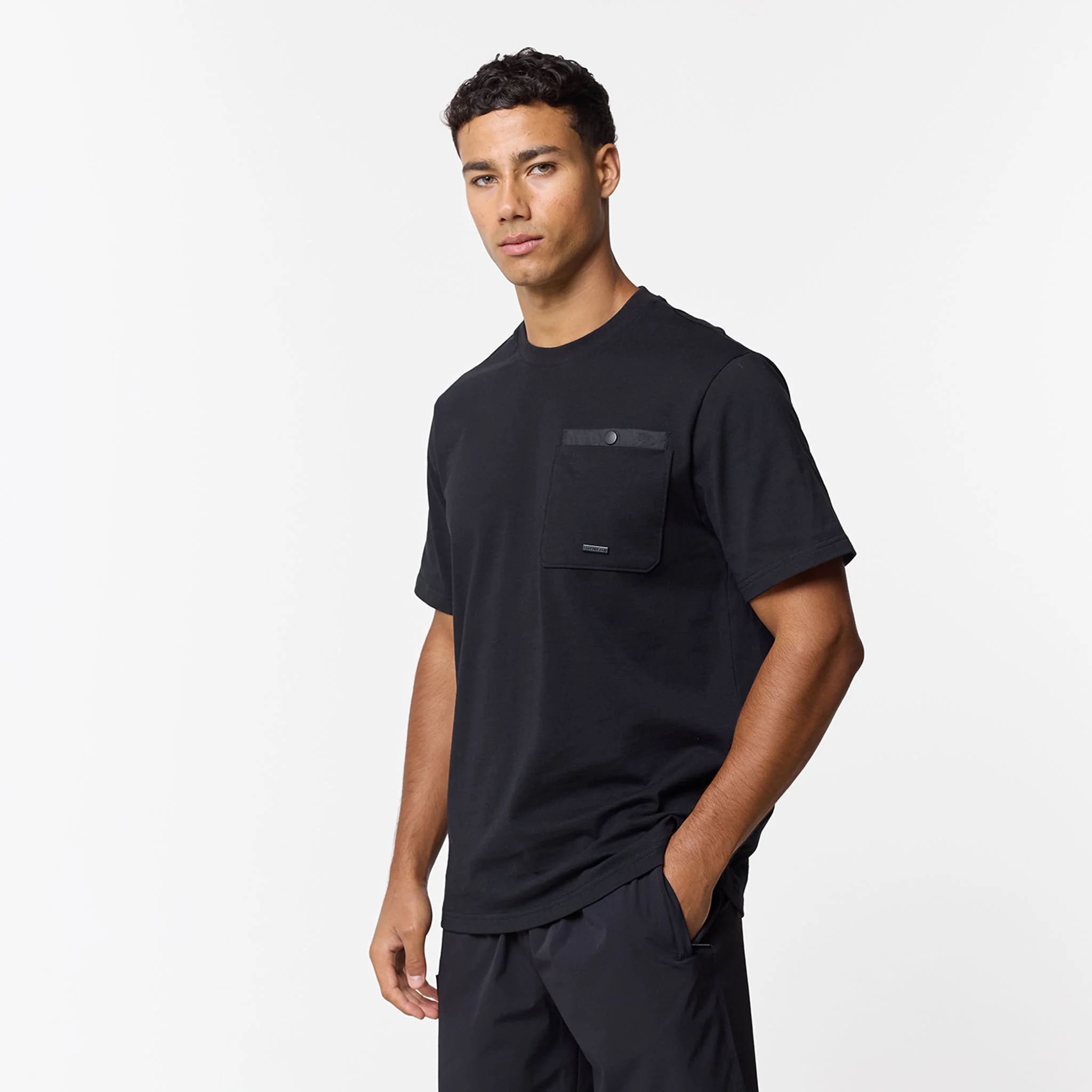 Double Pocket Tech T-Shirt Twinset | Black - Image 5
