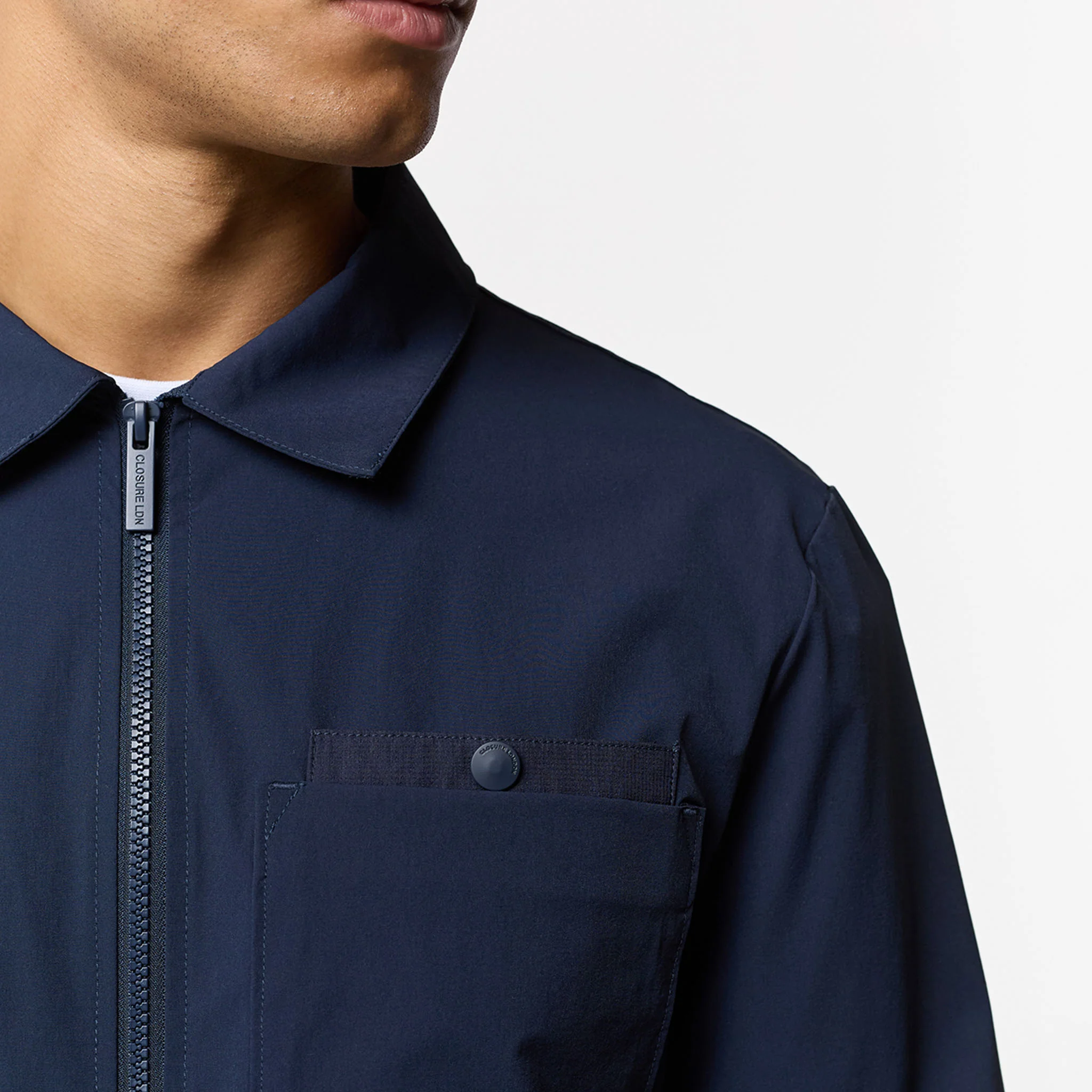 Double Pocket Tech Overshirt | Navy - Image 5