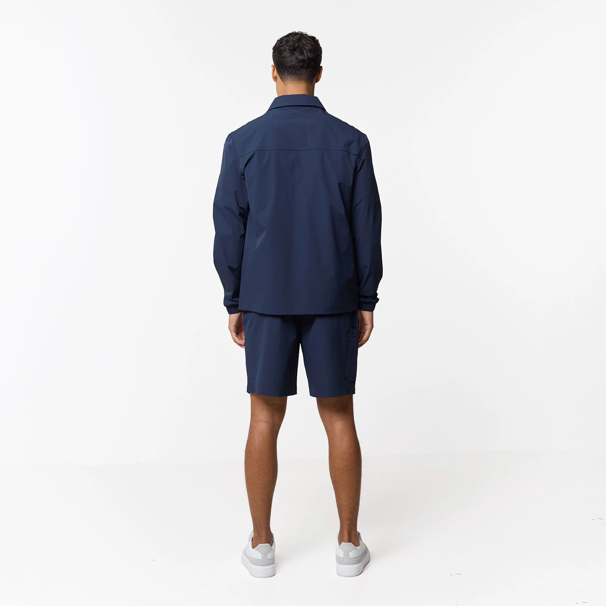 Double Pocket Tech Overshirt | Navy - Image 8