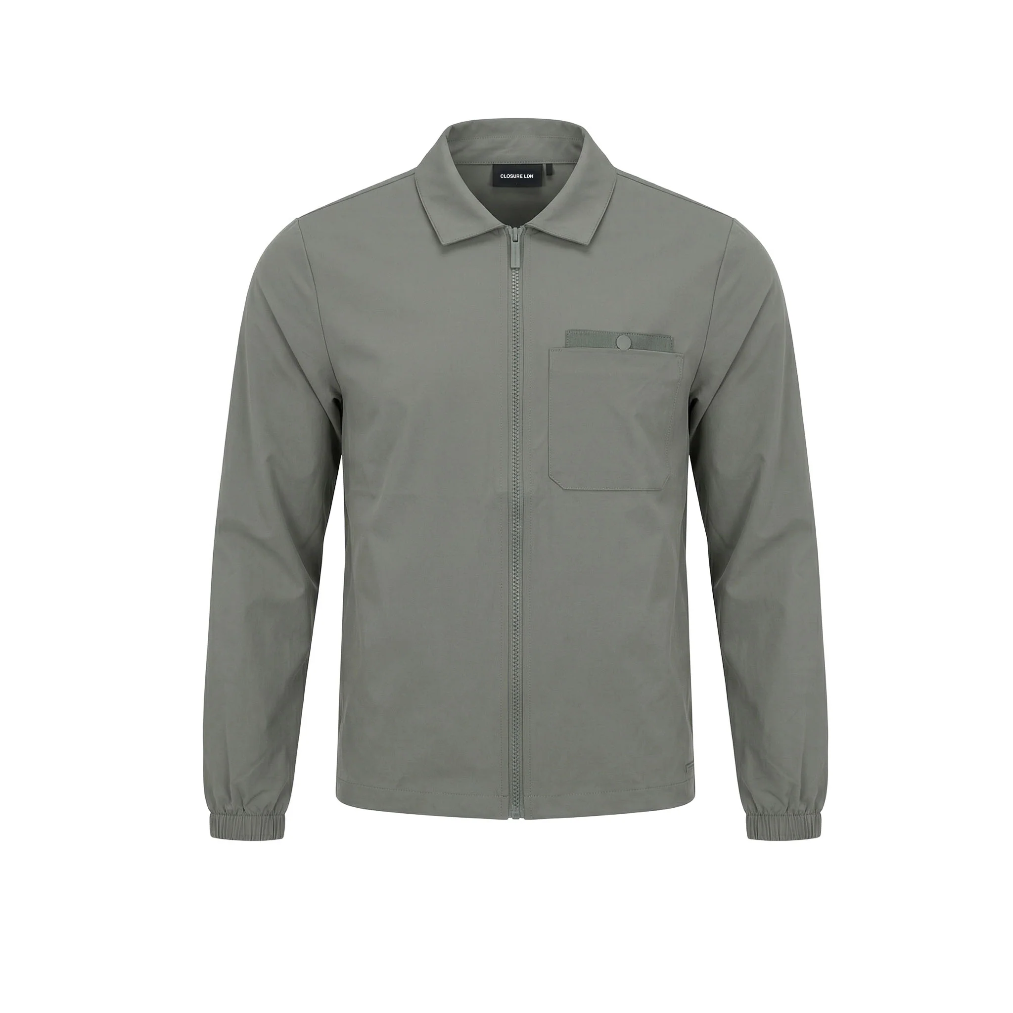 Double Pocket Tech Overshirt | Olive - Image 10