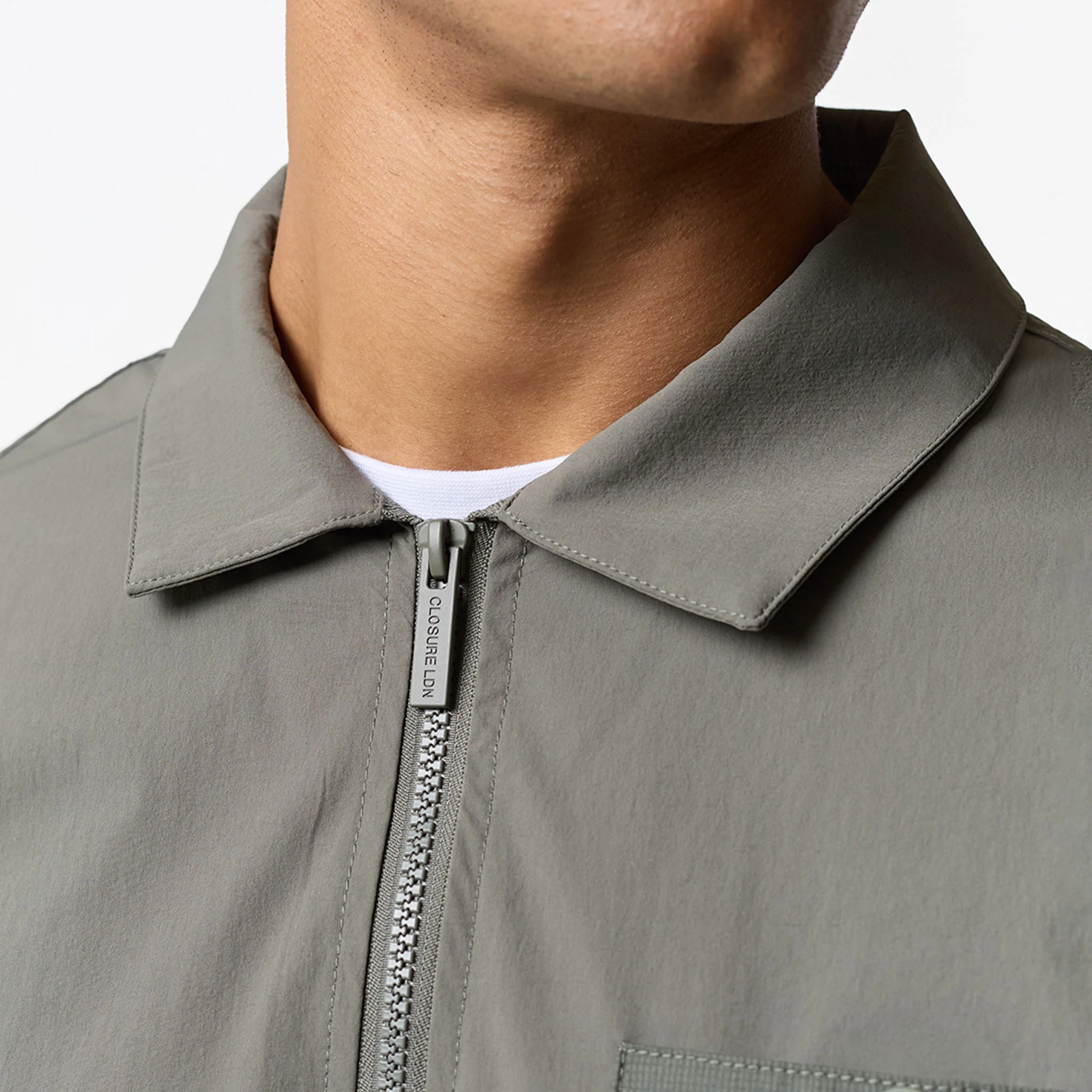 Double Pocket Tech Overshirt | Olive - Image 5