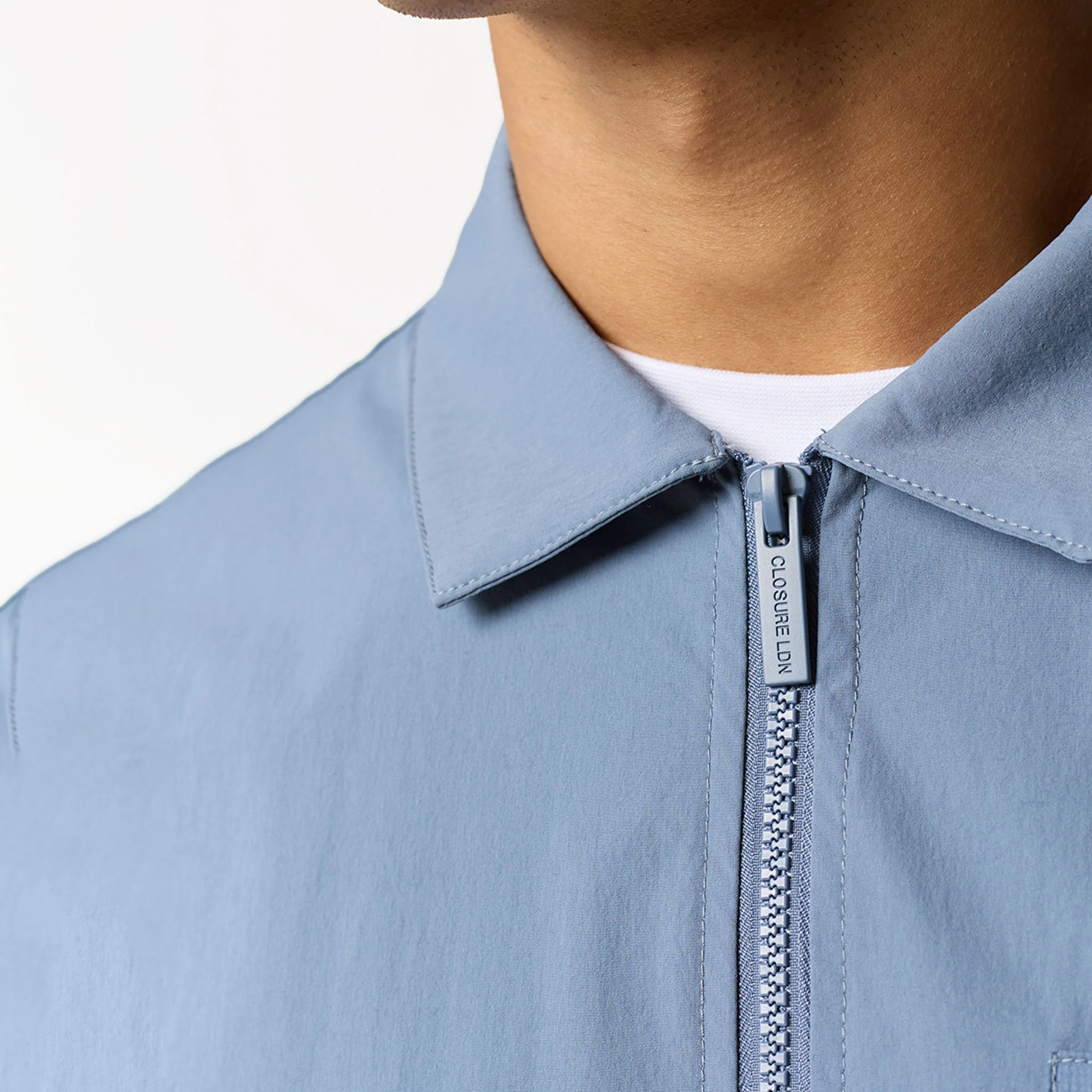 Double Pocket Tech Overshirt | Steel Blue - Image 3