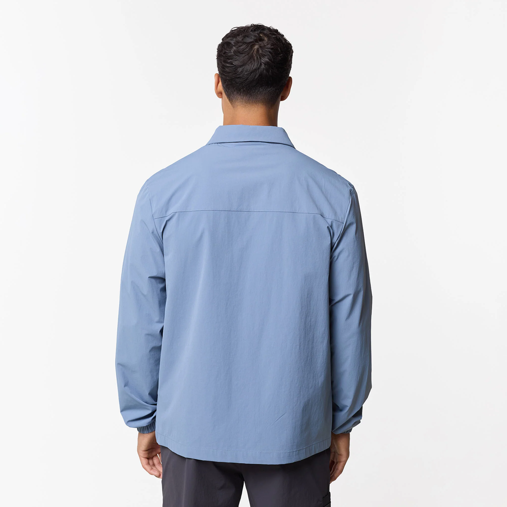 Double Pocket Tech Overshirt | Steel Blue - Image 7