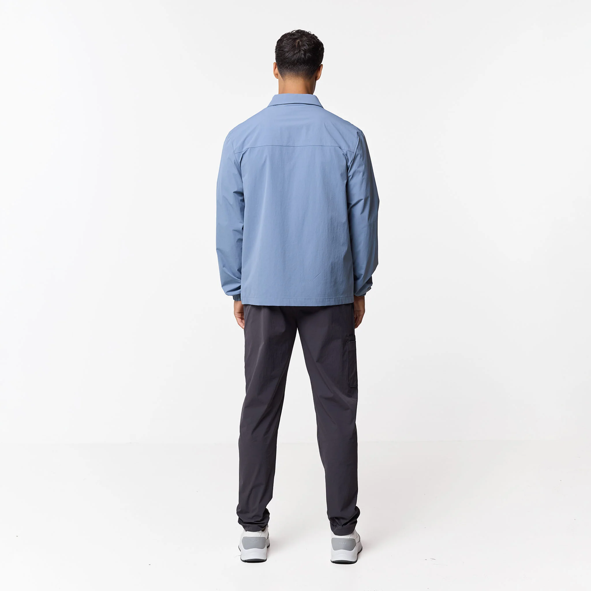 Double Pocket Tech Overshirt | Steel Blue - Image 8