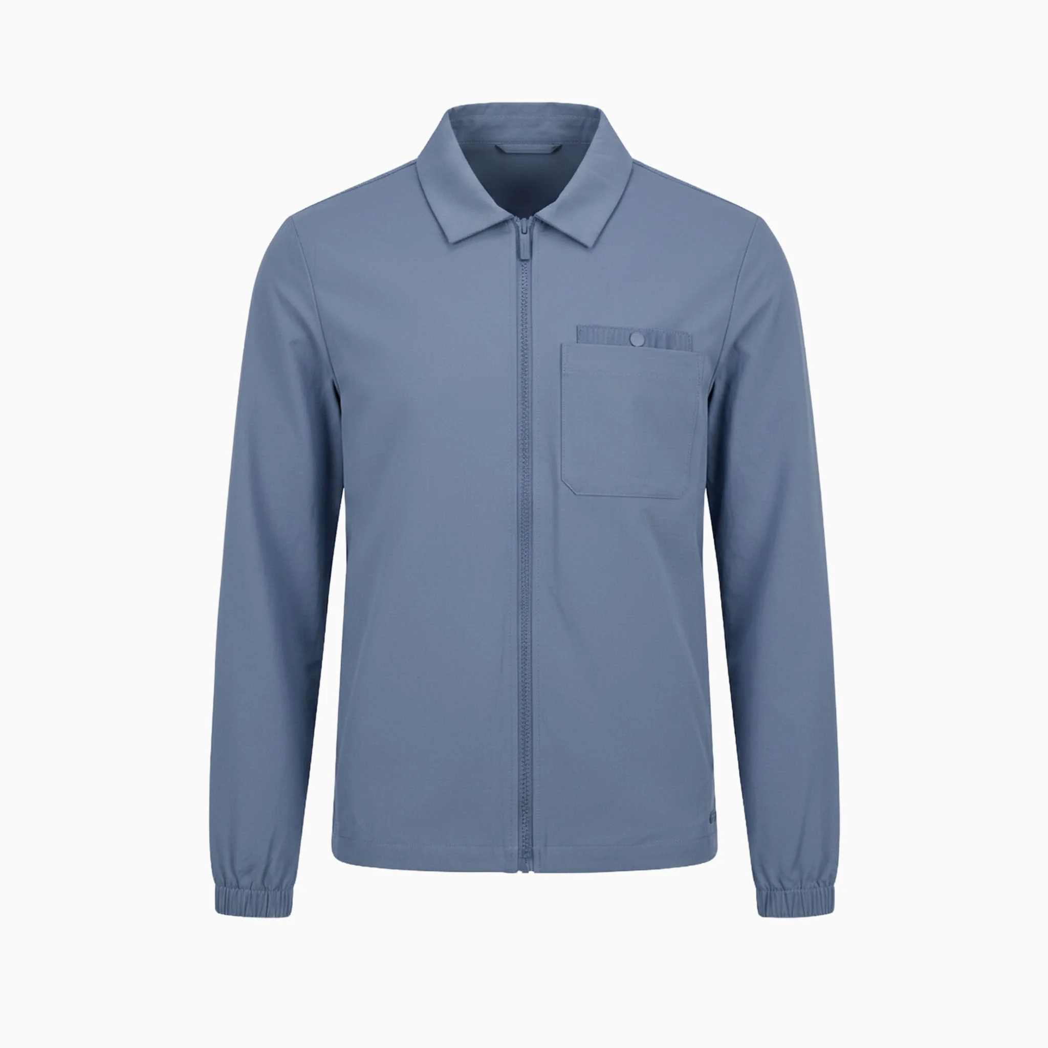 Double Pocket Tech Overshirt | Steel Blue - Image 9