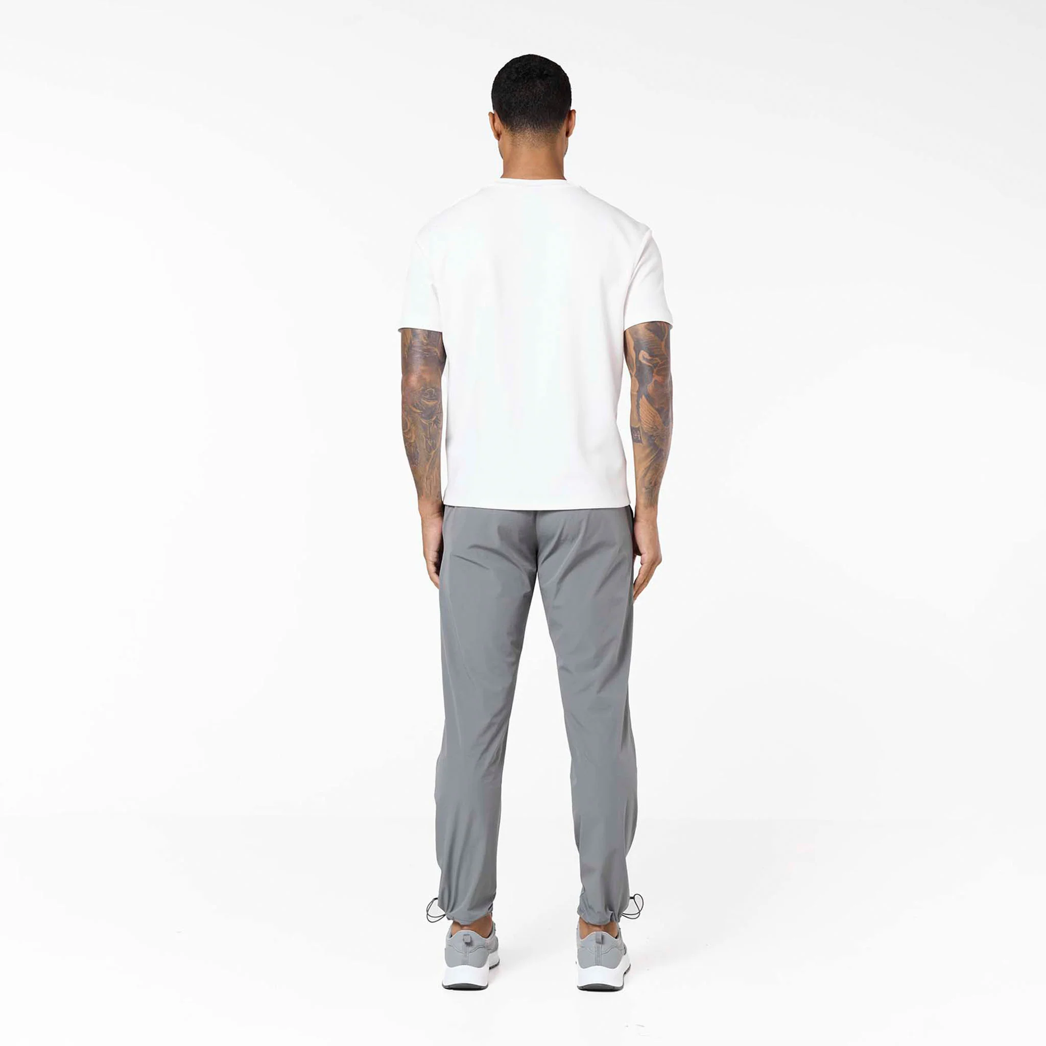 Essential Open Hem Tech Pant | Mid Grey - Image 4