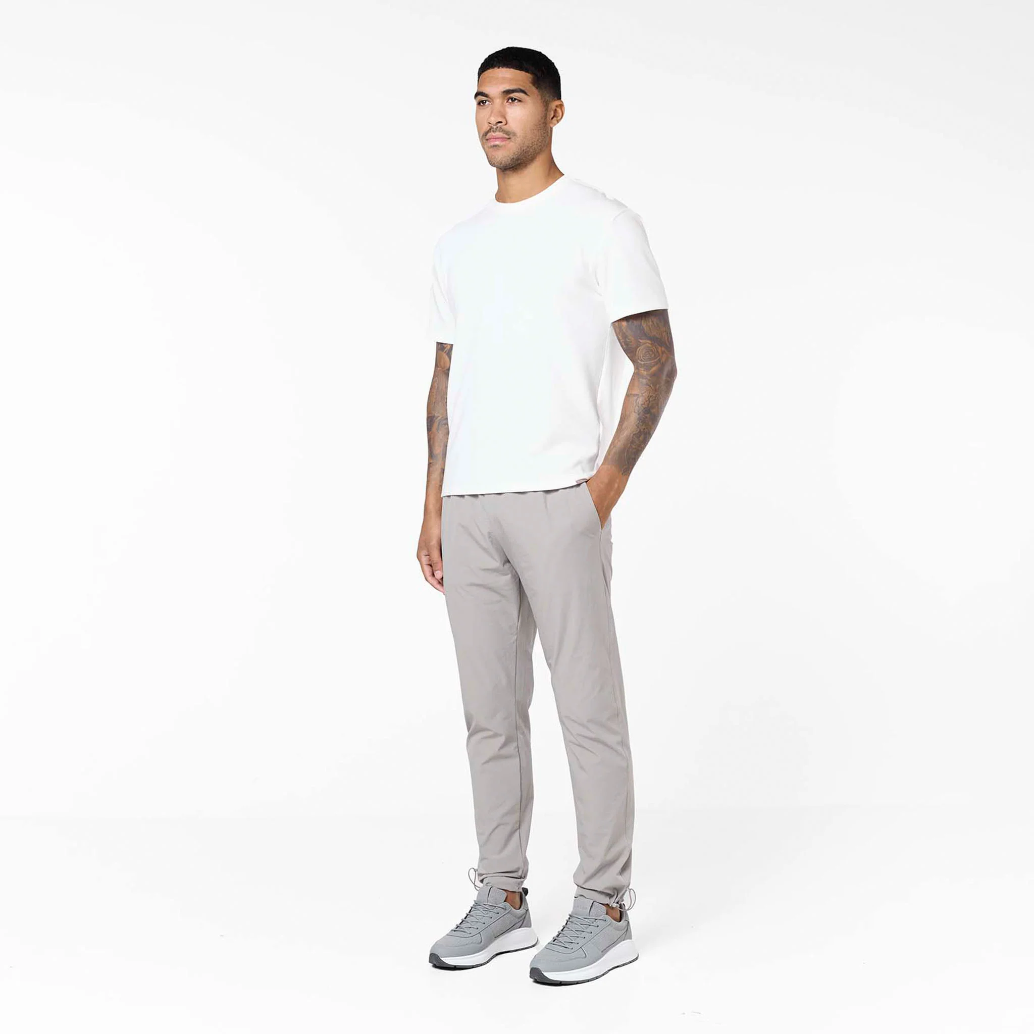 Essential Open Hem Tech Pant | Stone - Image 3