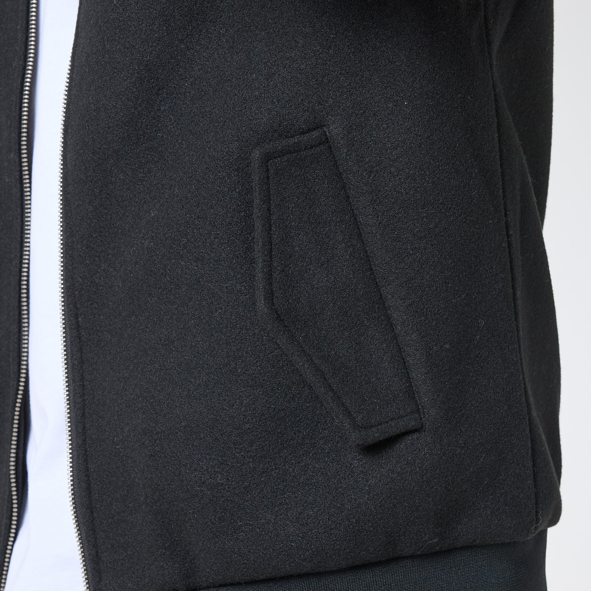 Faux Wool Smart Bomber | Black - Image 6