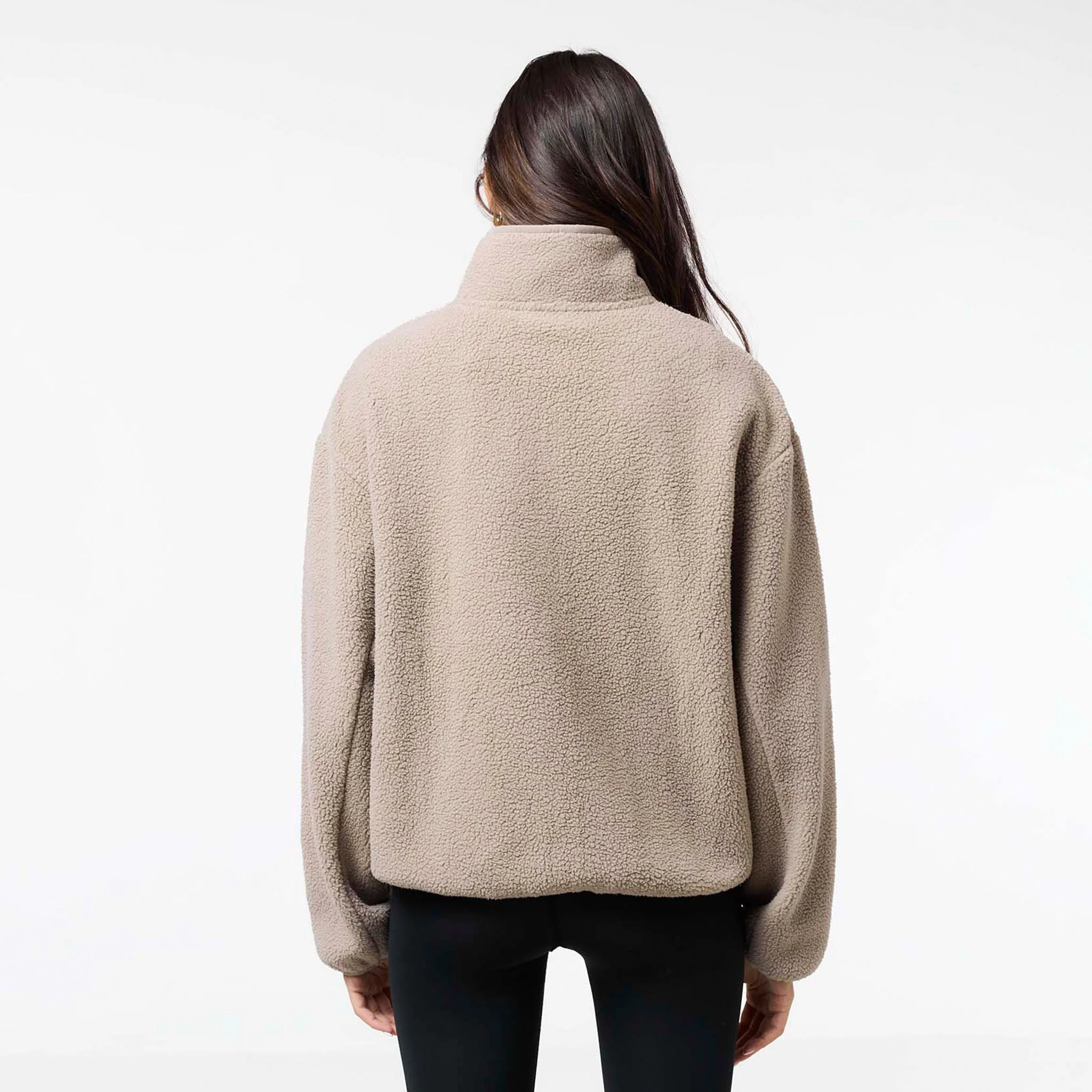 Full Zip Borg Fleece | Olive - Image 8