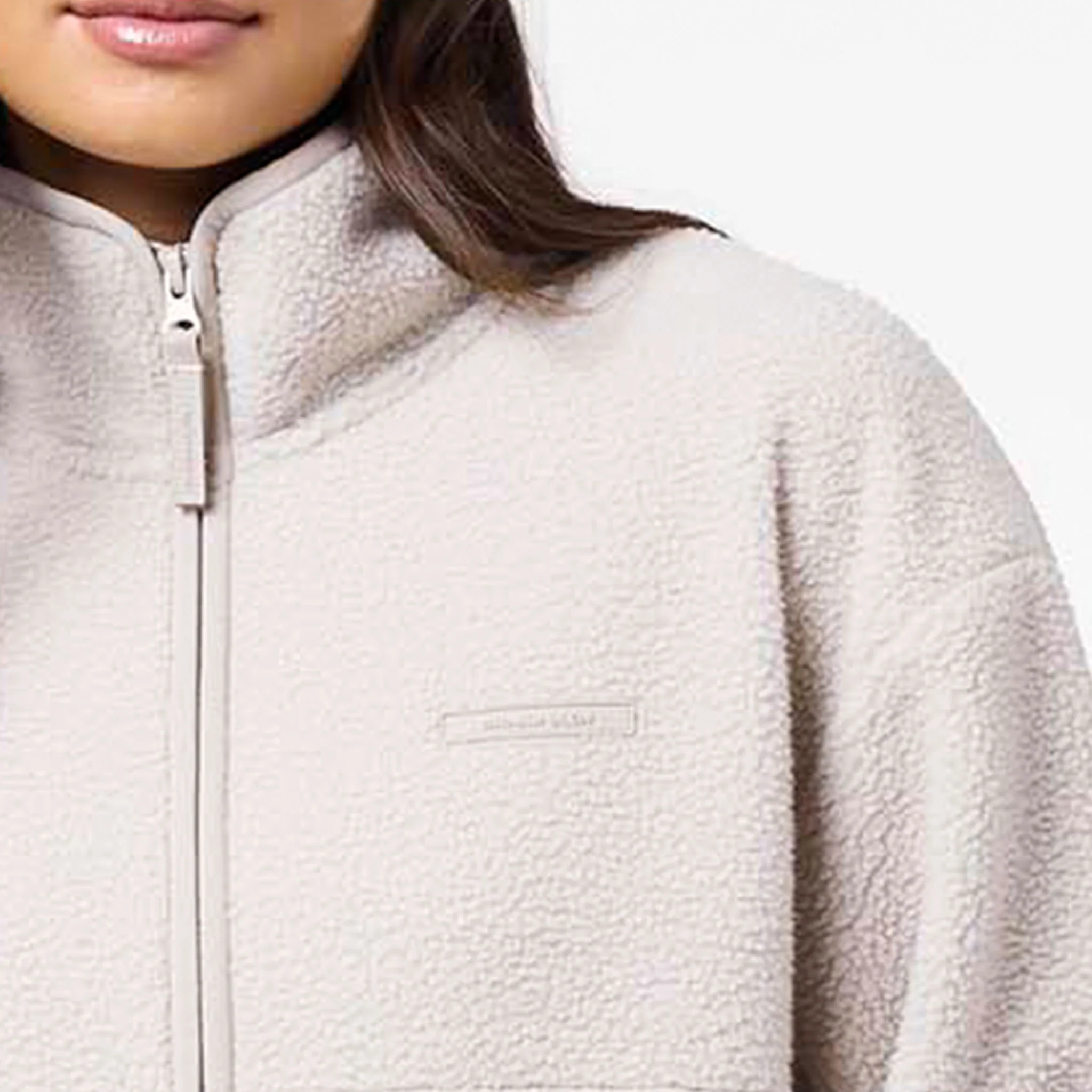 Full Zip Borg Fleece | Sand - Image 5