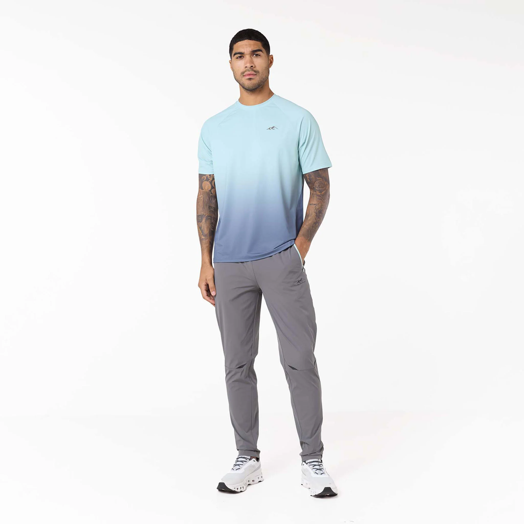 Gradient Motion T-Shirt | Charcoal/Mint - Image 4