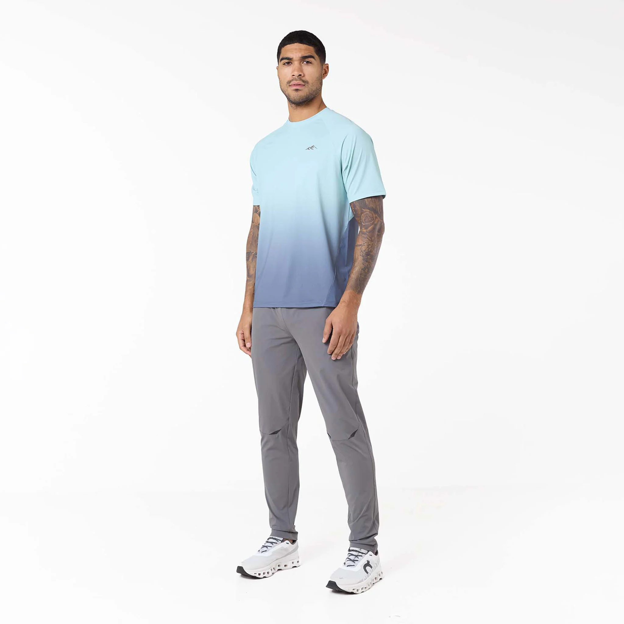 Gradient Motion T-Shirt | Charcoal/Mint - Image 7