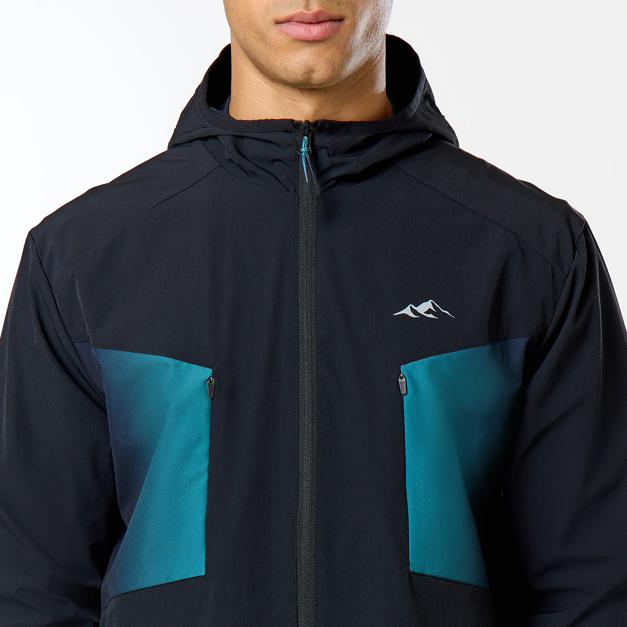 Gradient Motion Windbreaker Tri-Set | Black/Teal - Image 6