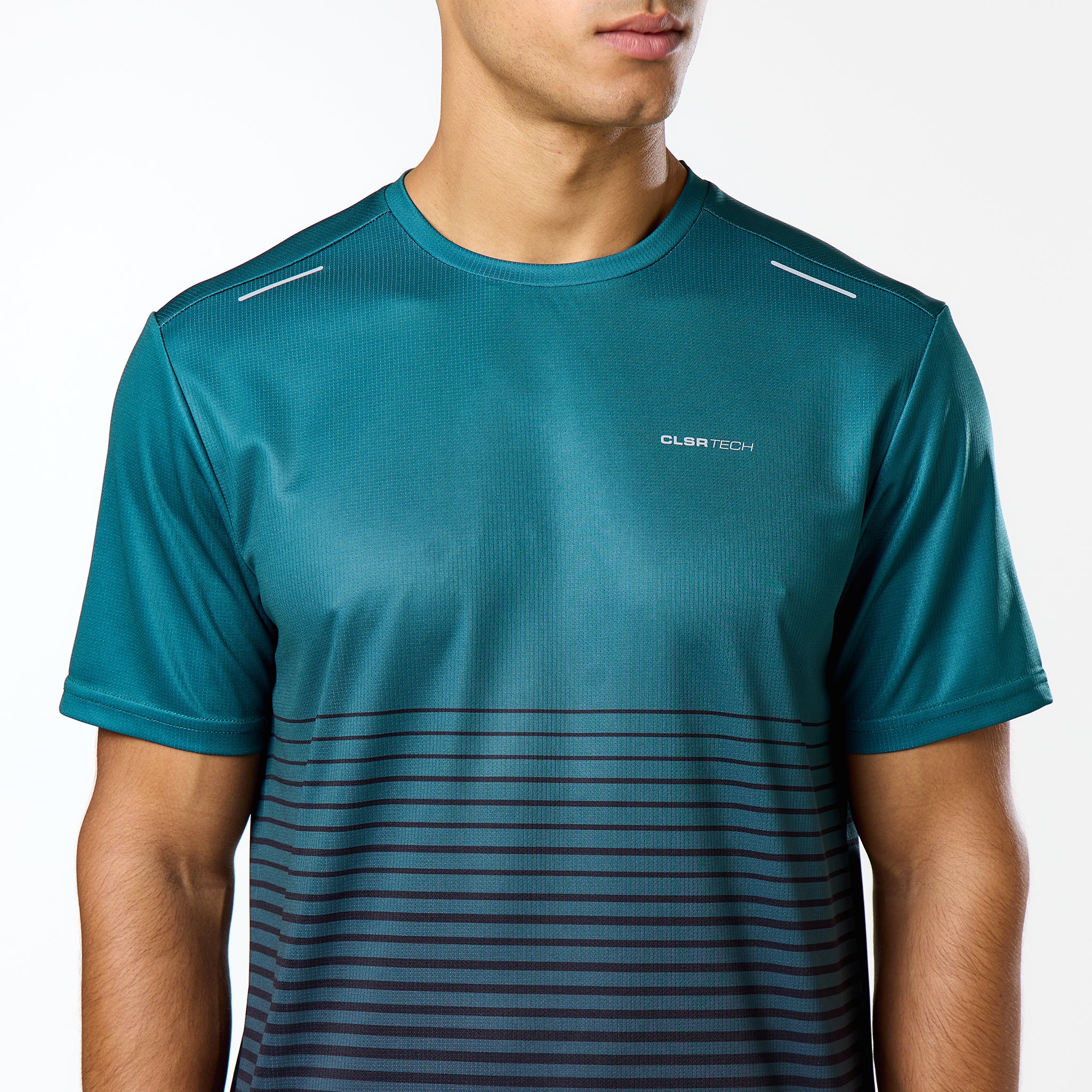 Gradient Motion Windbreaker Tri-Set | Black/Teal - Image 7