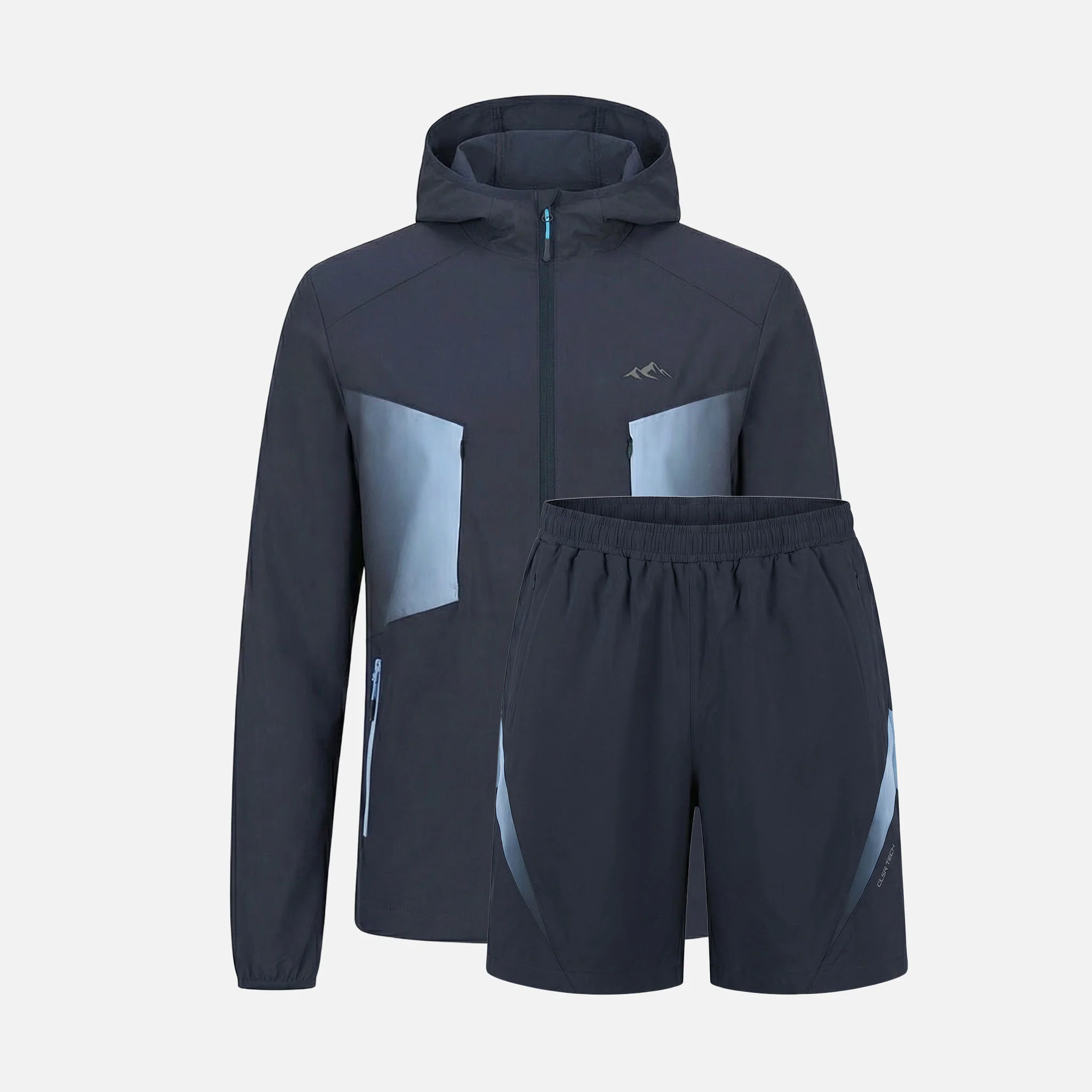 Gradient Motion Windbreaker Twinset | Navy/Blue - Image 11