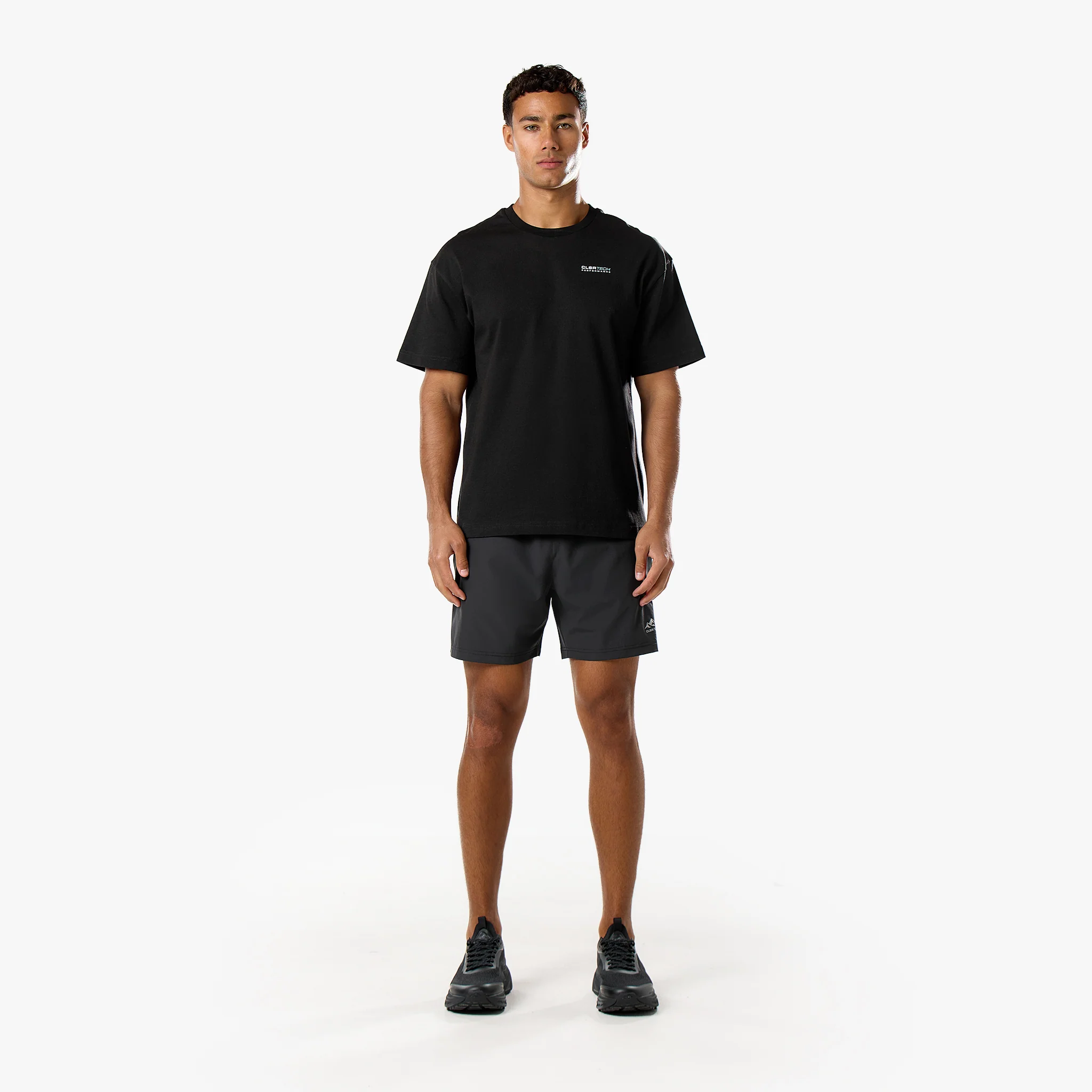 Gradient Mountain Tech T-Shirt | Black - Image 5