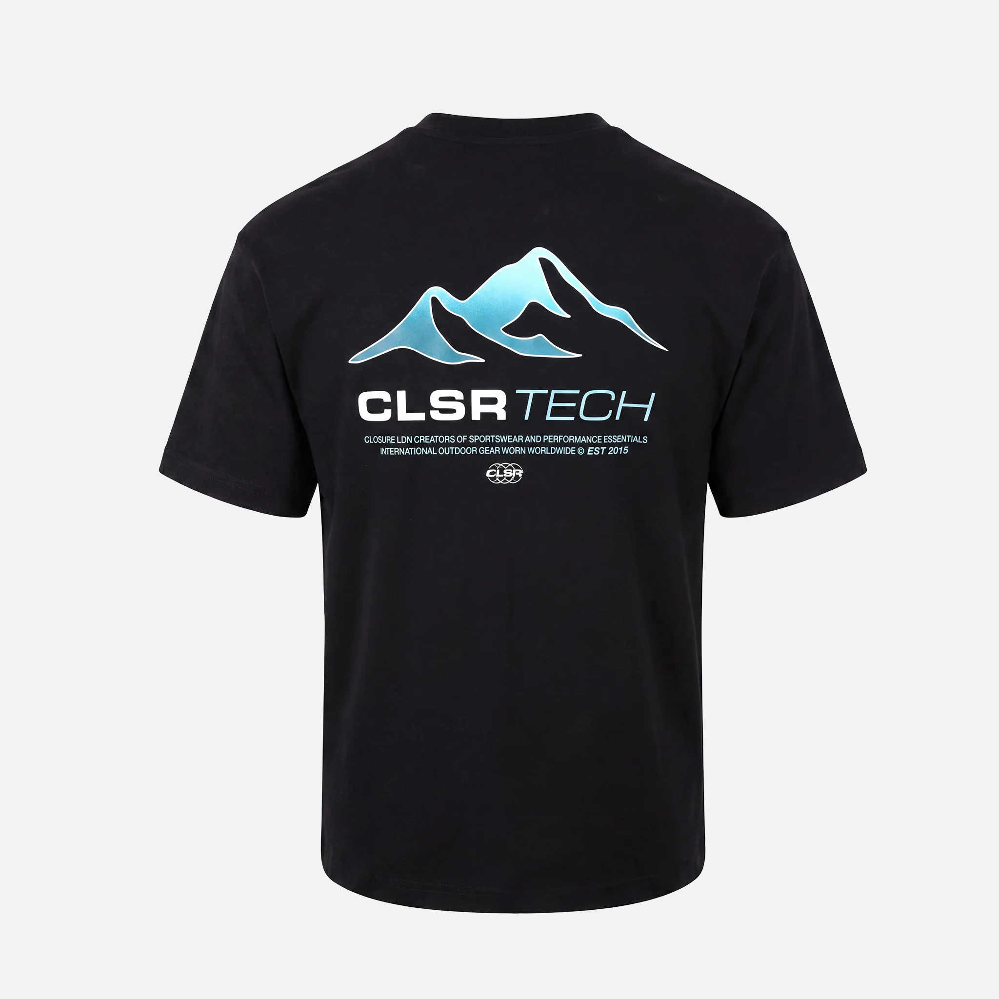 Gradient Mountain Tech T-Shirt | Black - Image 8
