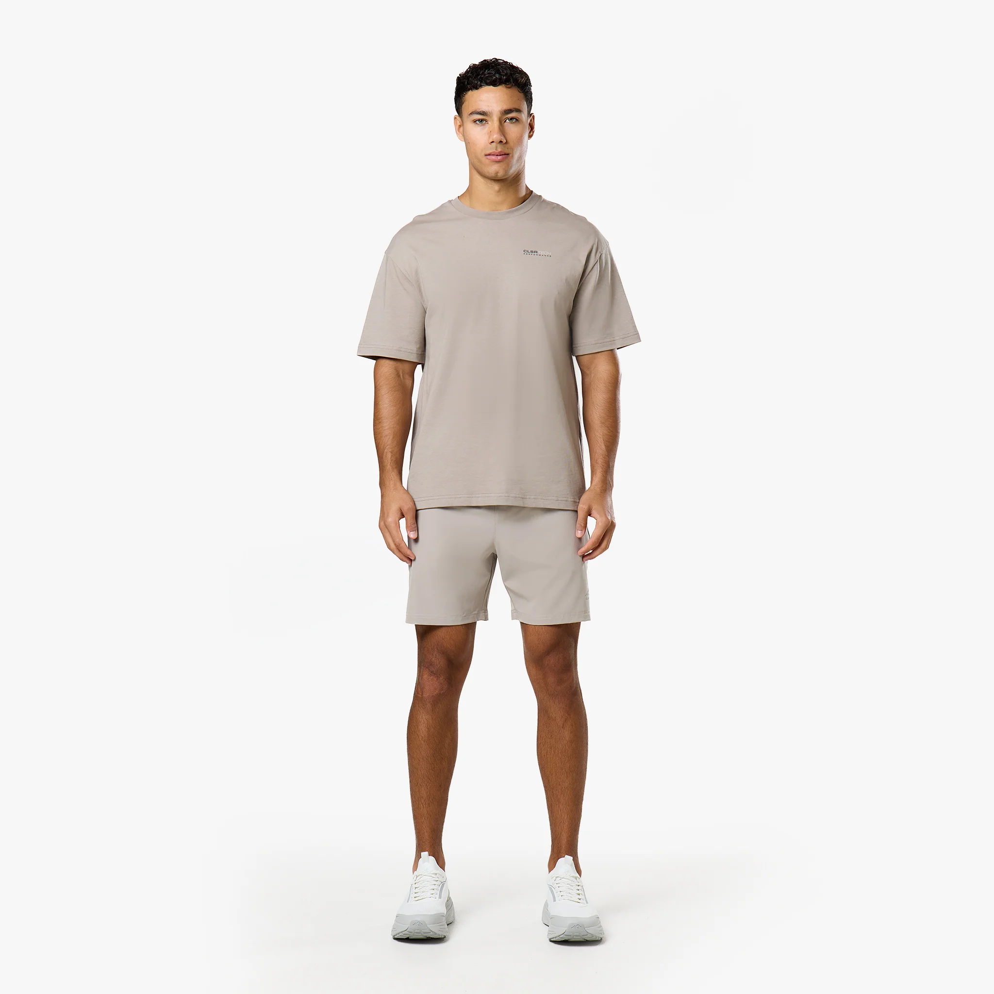 Gradient Mountain Tech T-Shirt | Fossil - Image 6