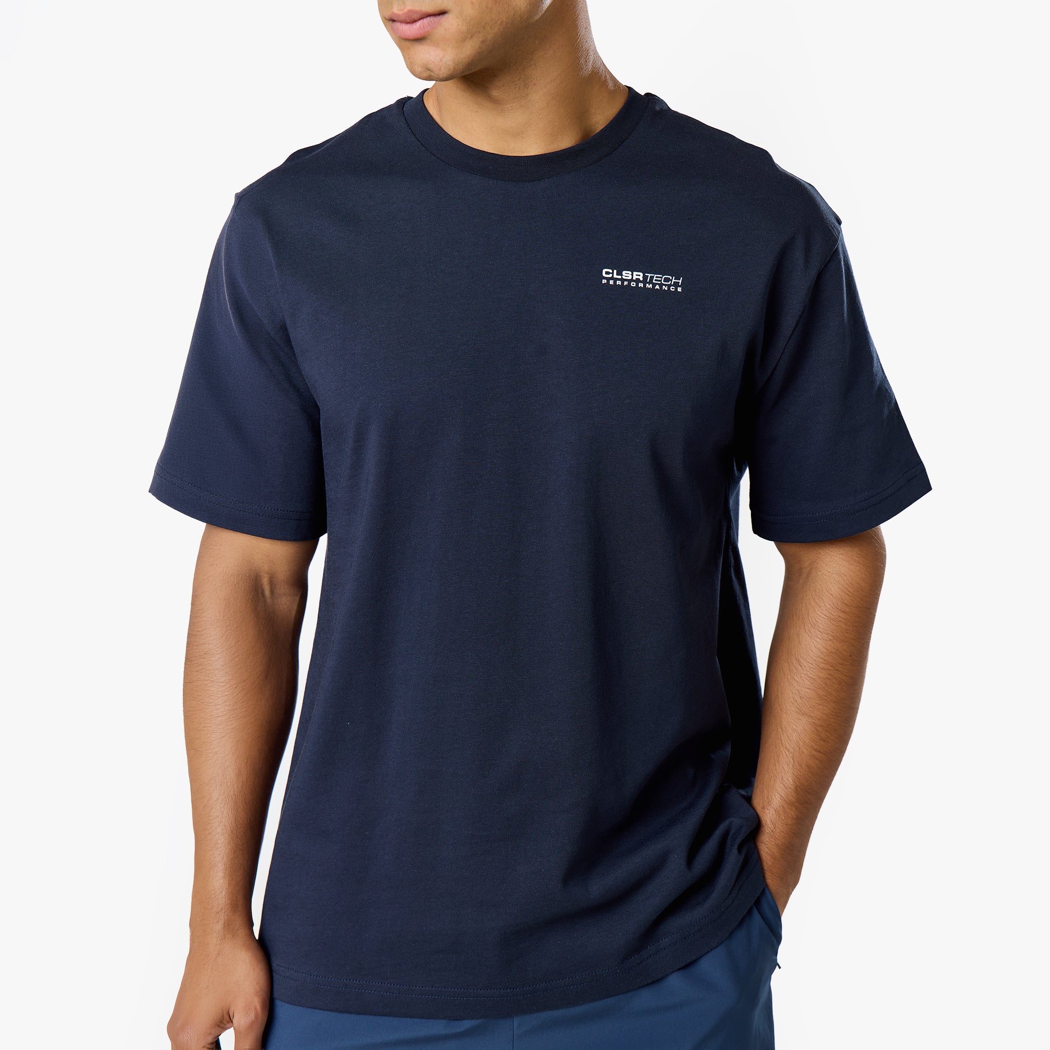 Gradient Mountain Tech T-Shirt | Navy - Image 5