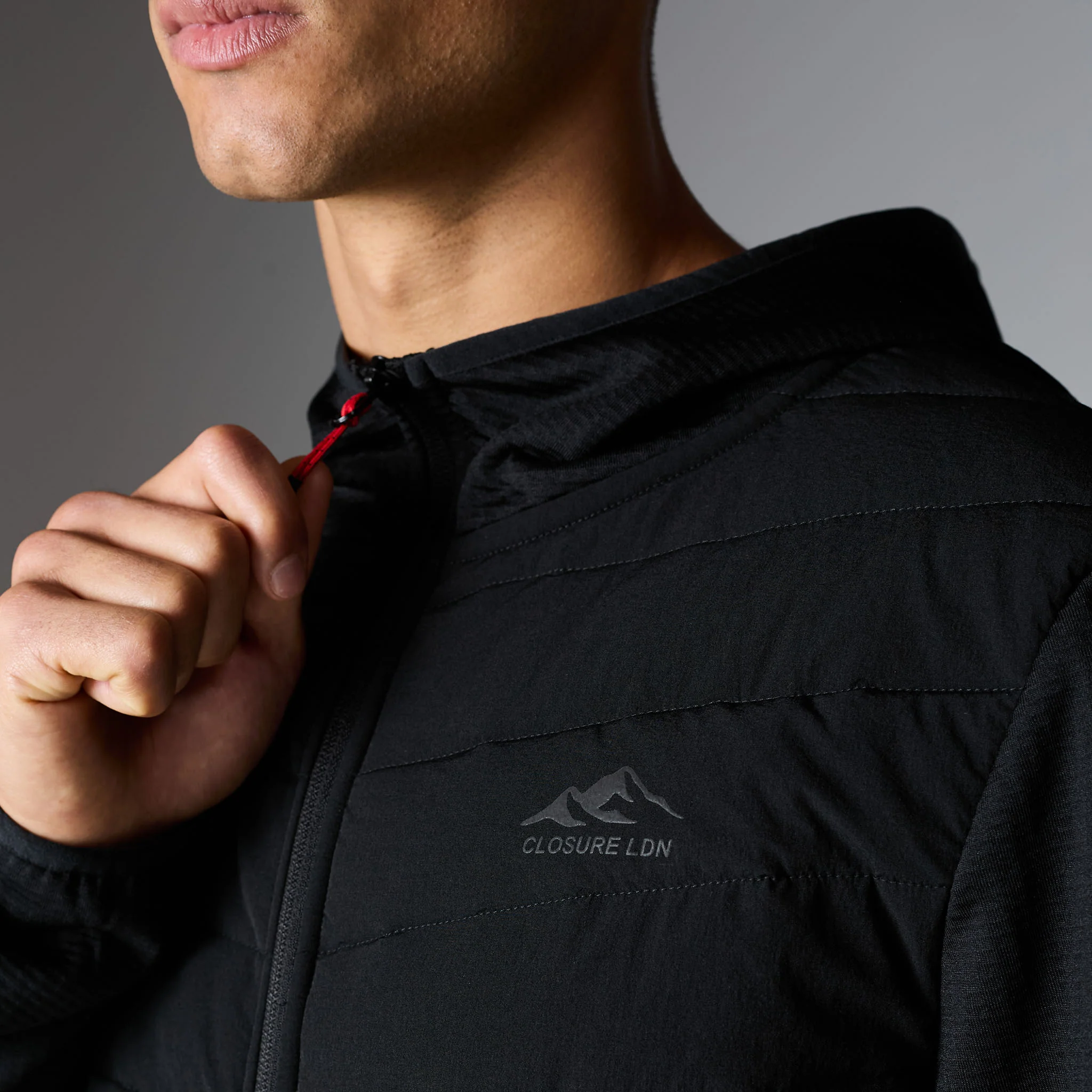 Grid Fleece Hybrid Tracksuit | Black - Image 4