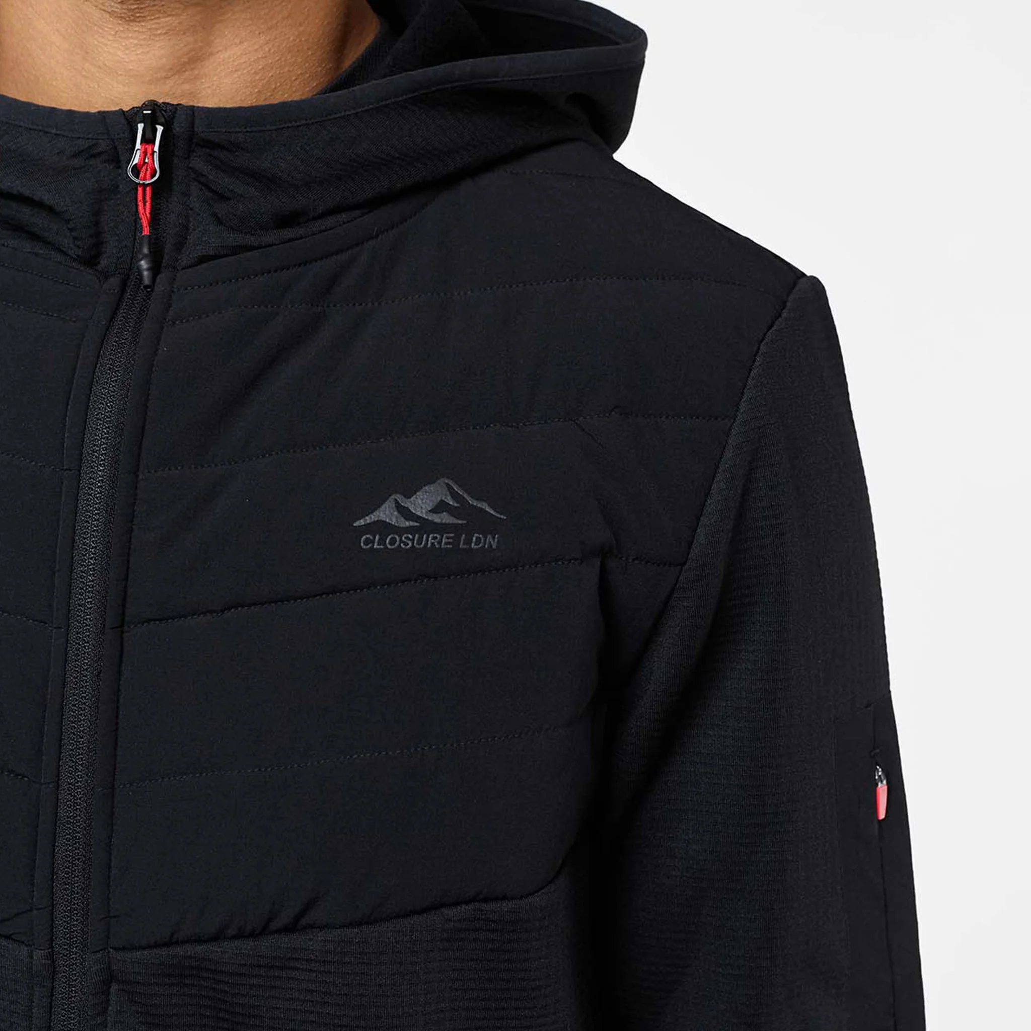 Grid Fleece Hybrid Tracksuit | Black - Image 5