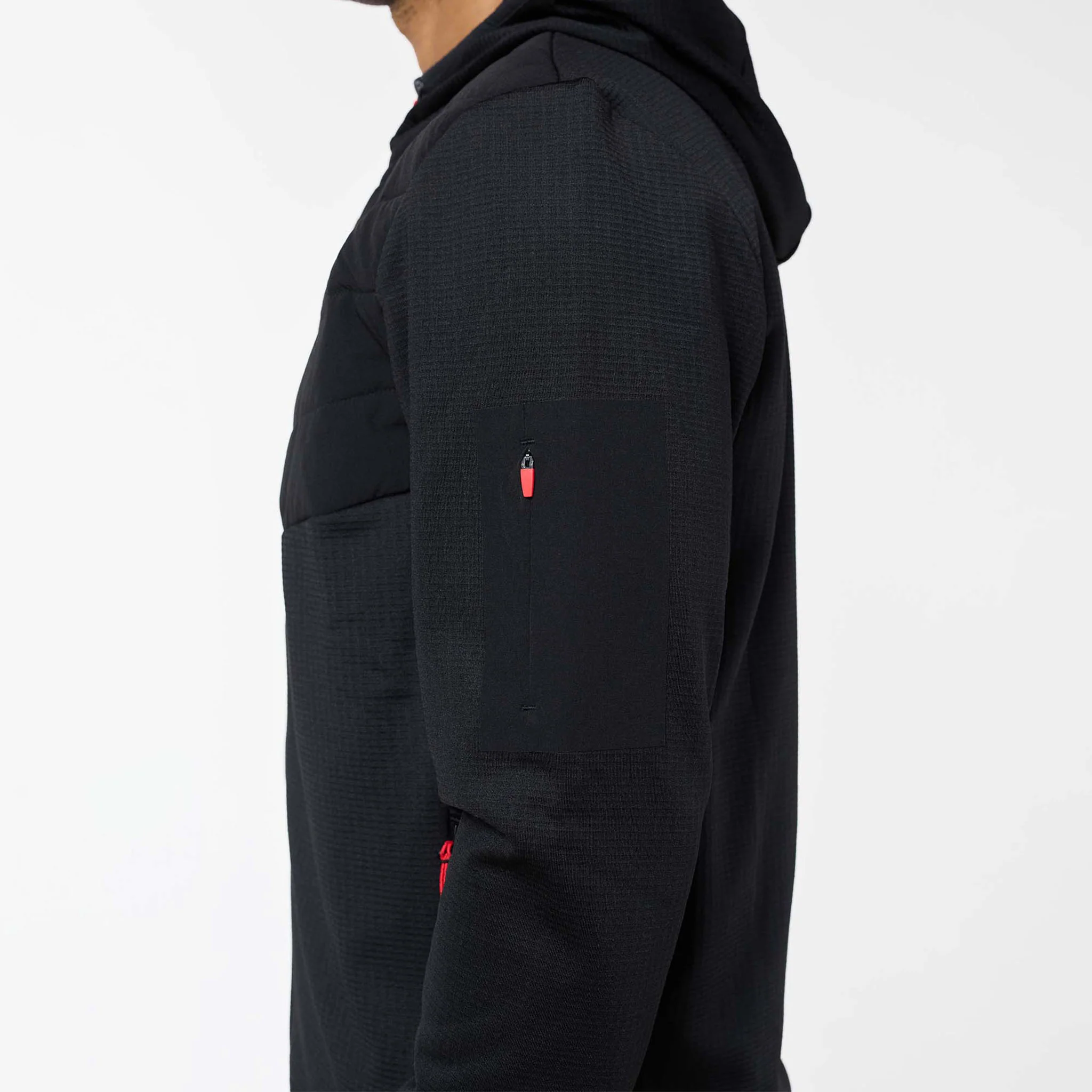 Grid Fleece Hybrid Tracksuit | Black - Image 6