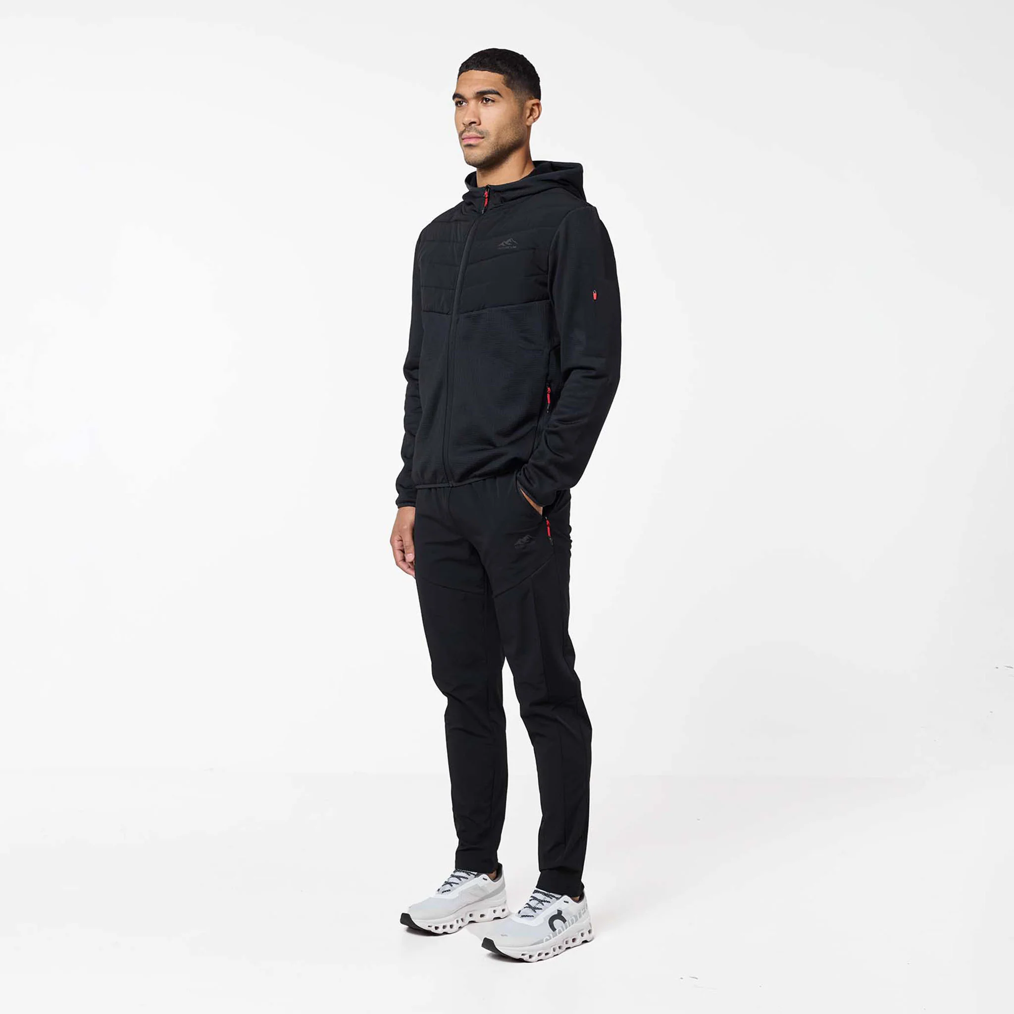 Grid Fleece Hybrid Tracksuit | Black - Image 8