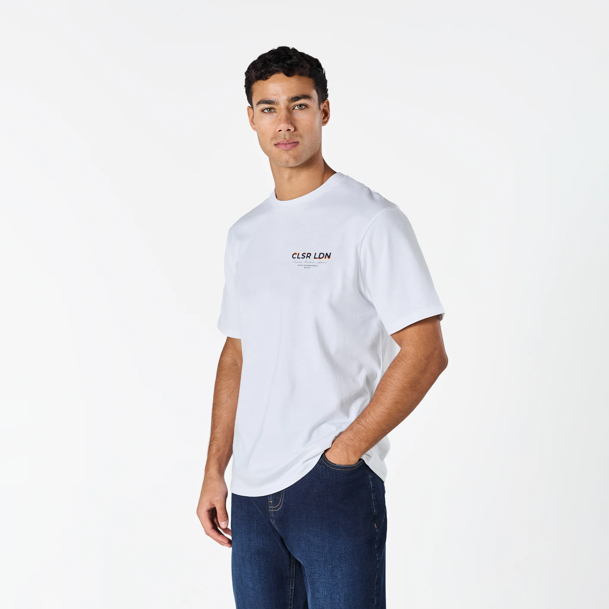 Heat Map Emblem T-Shirt | White - Image 5