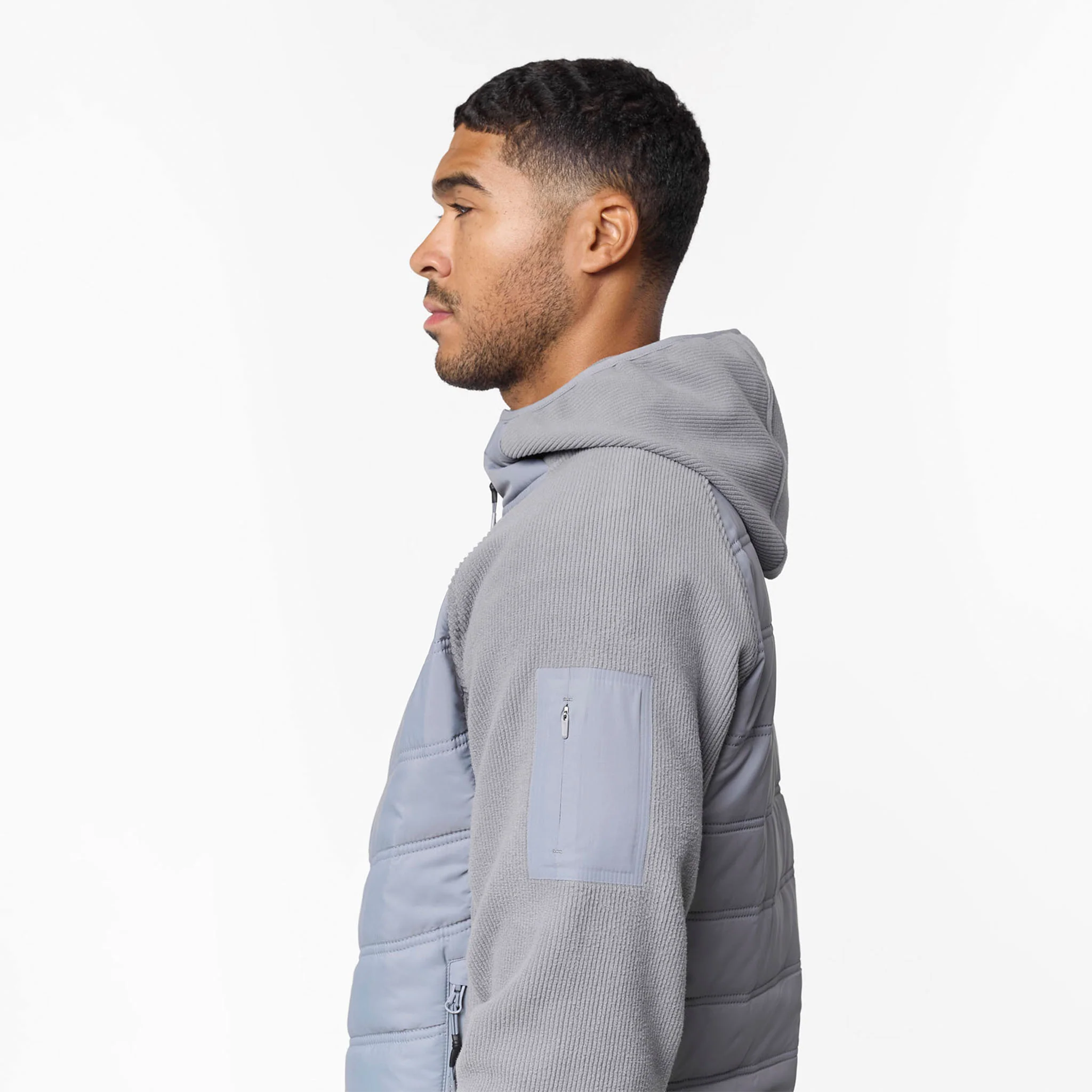 Heat Seal Hybrid Jacket | Mid Grey - Image 7