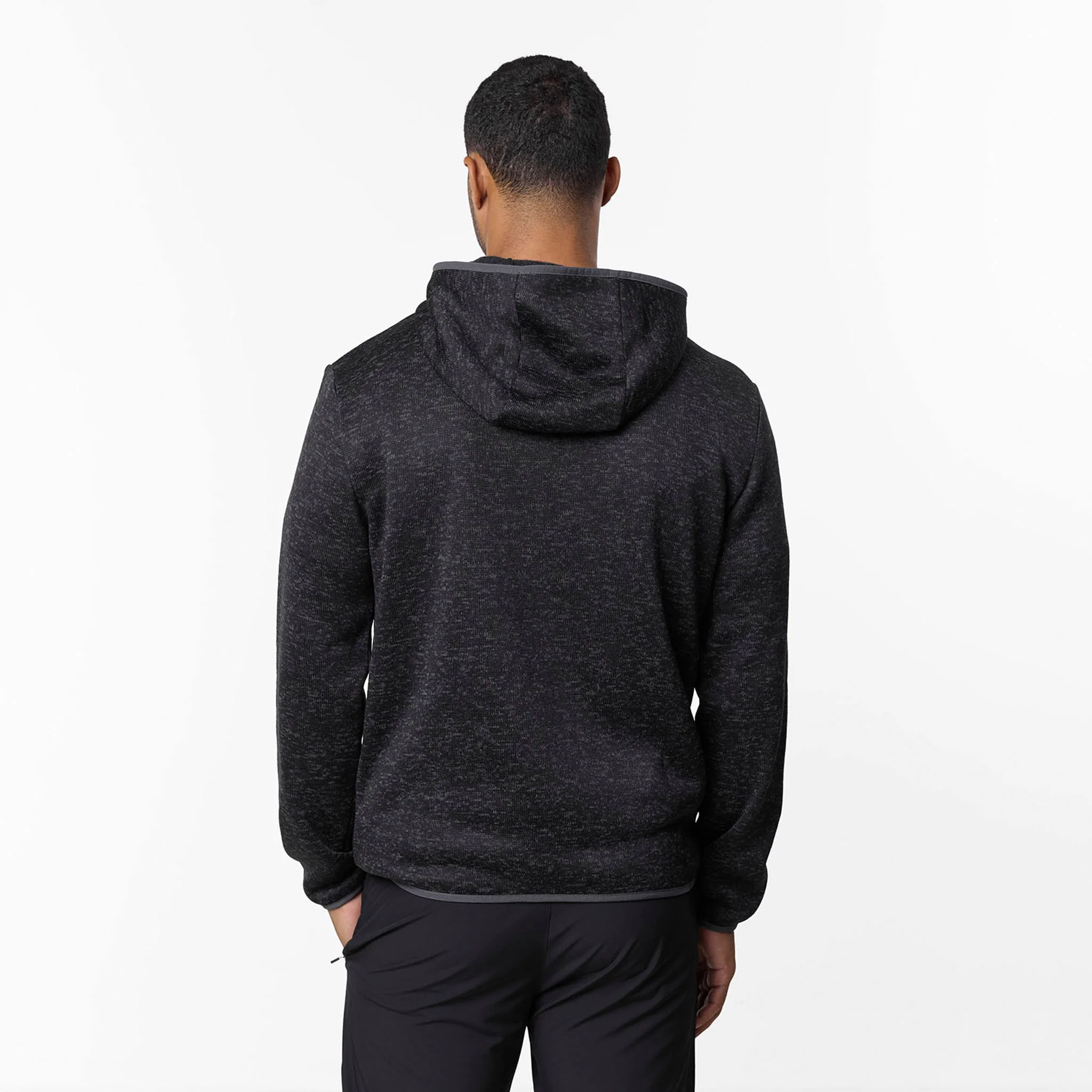 Heat Seal Tech Knit Hoodie | Black - Image 8