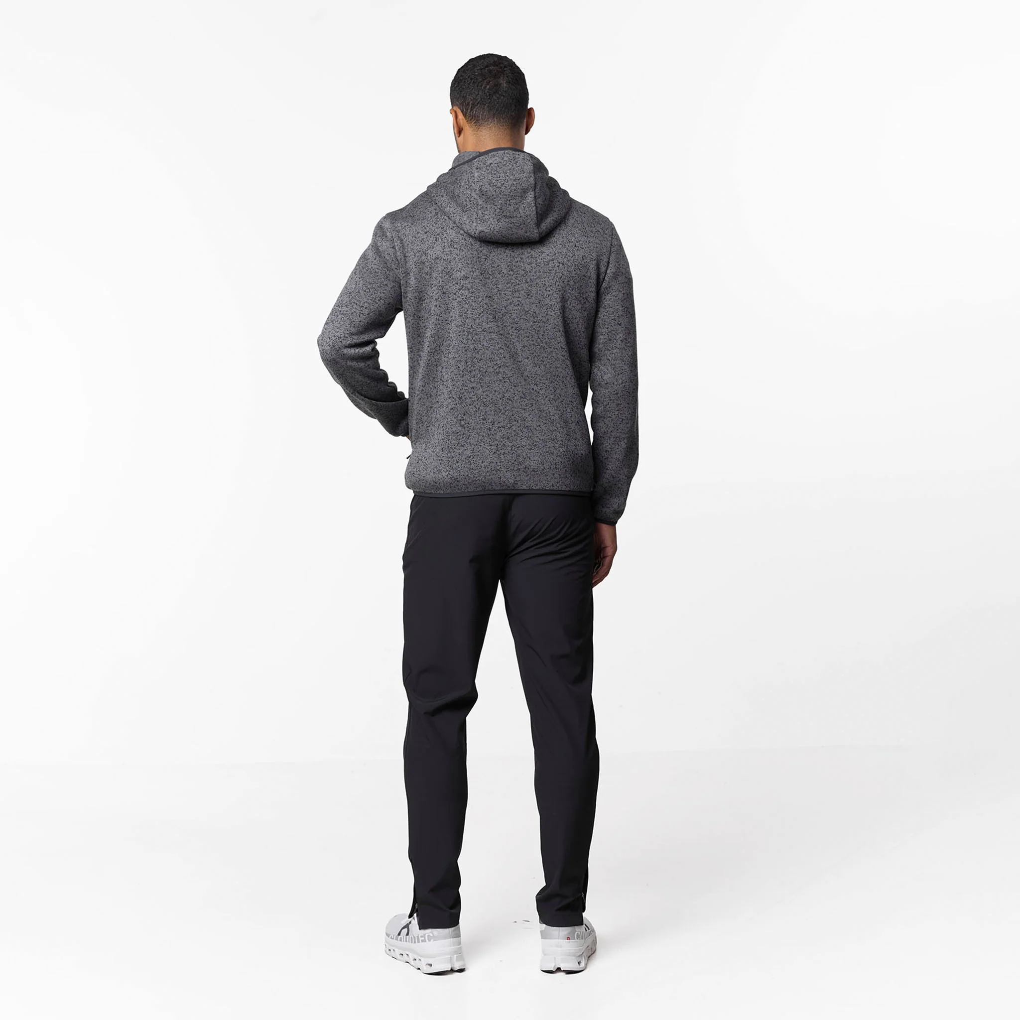 Heat Seal Tech Knit Hoodie | Mid Grey - Image 12
