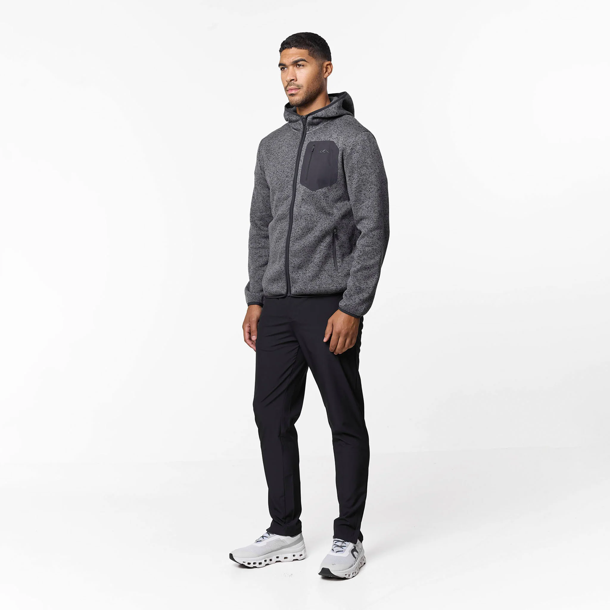 Heat Seal Tech Knit Hoodie | Mid Grey - Image 3