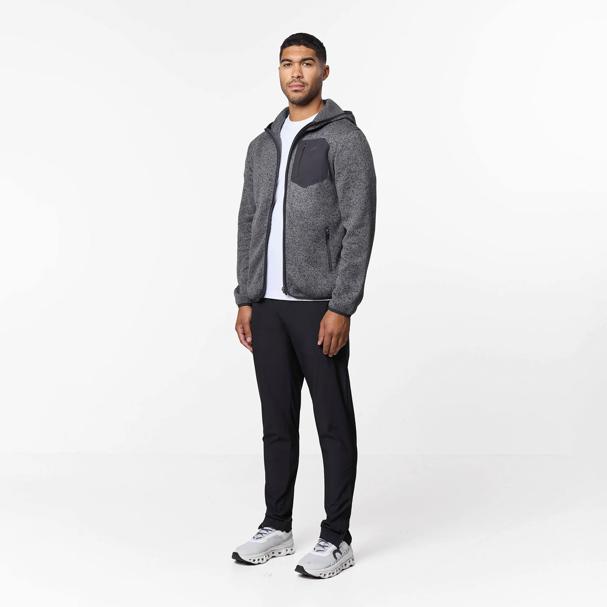 Heat Seal Tech Knit Hoodie | Mid Grey - Image 4