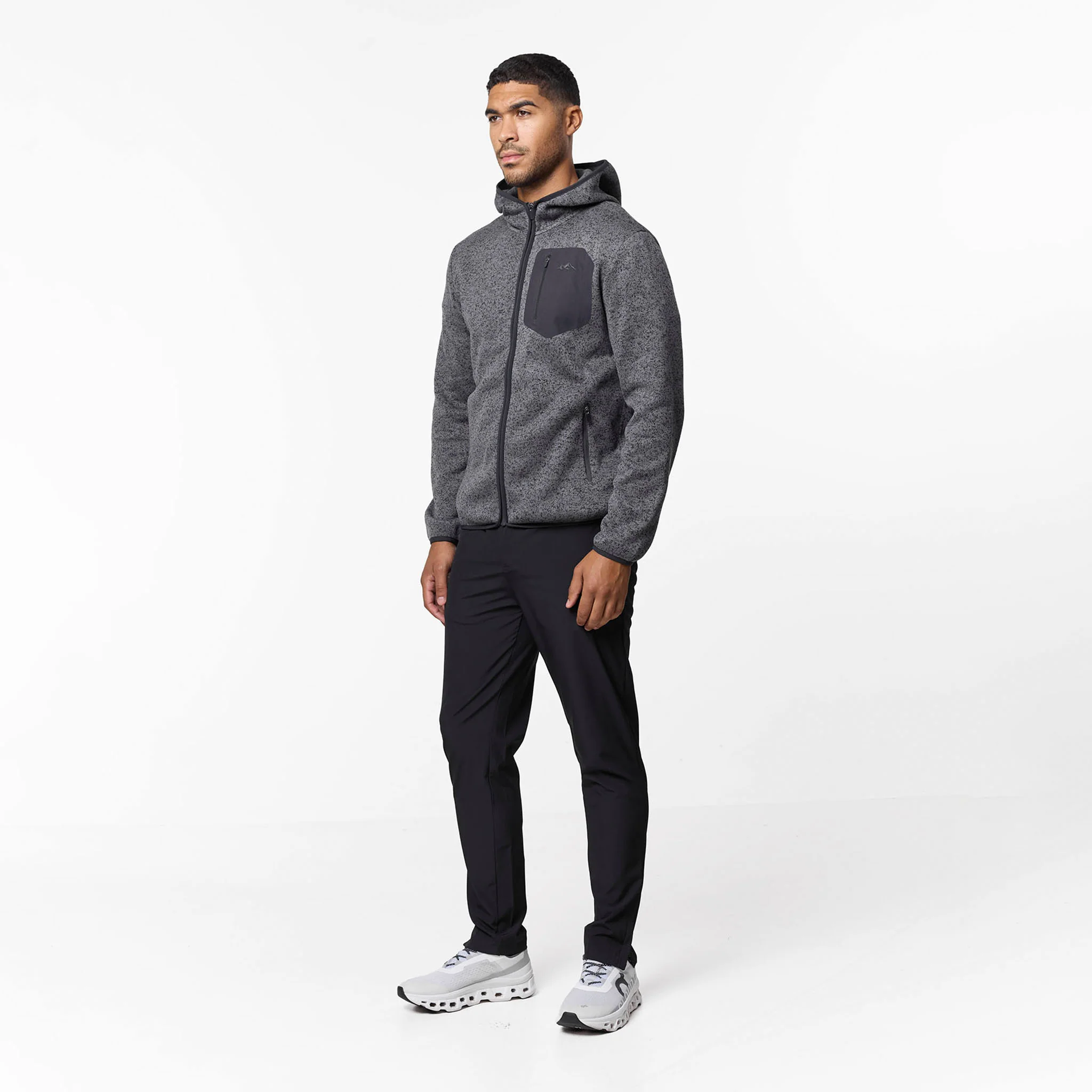 Heat Seal Tech Knit Hoodie | Mid Grey - Image 5