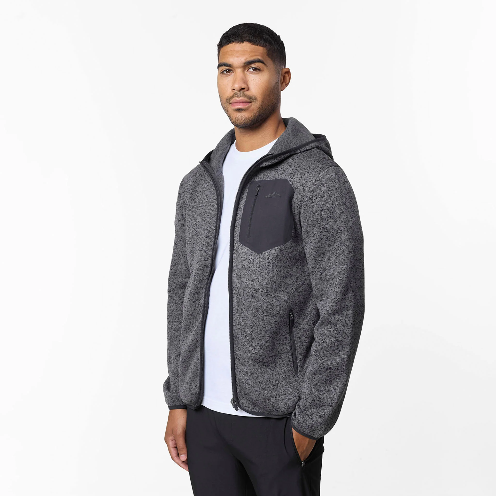 Heat Seal Tech Knit Hoodie | Mid Grey - Image 6