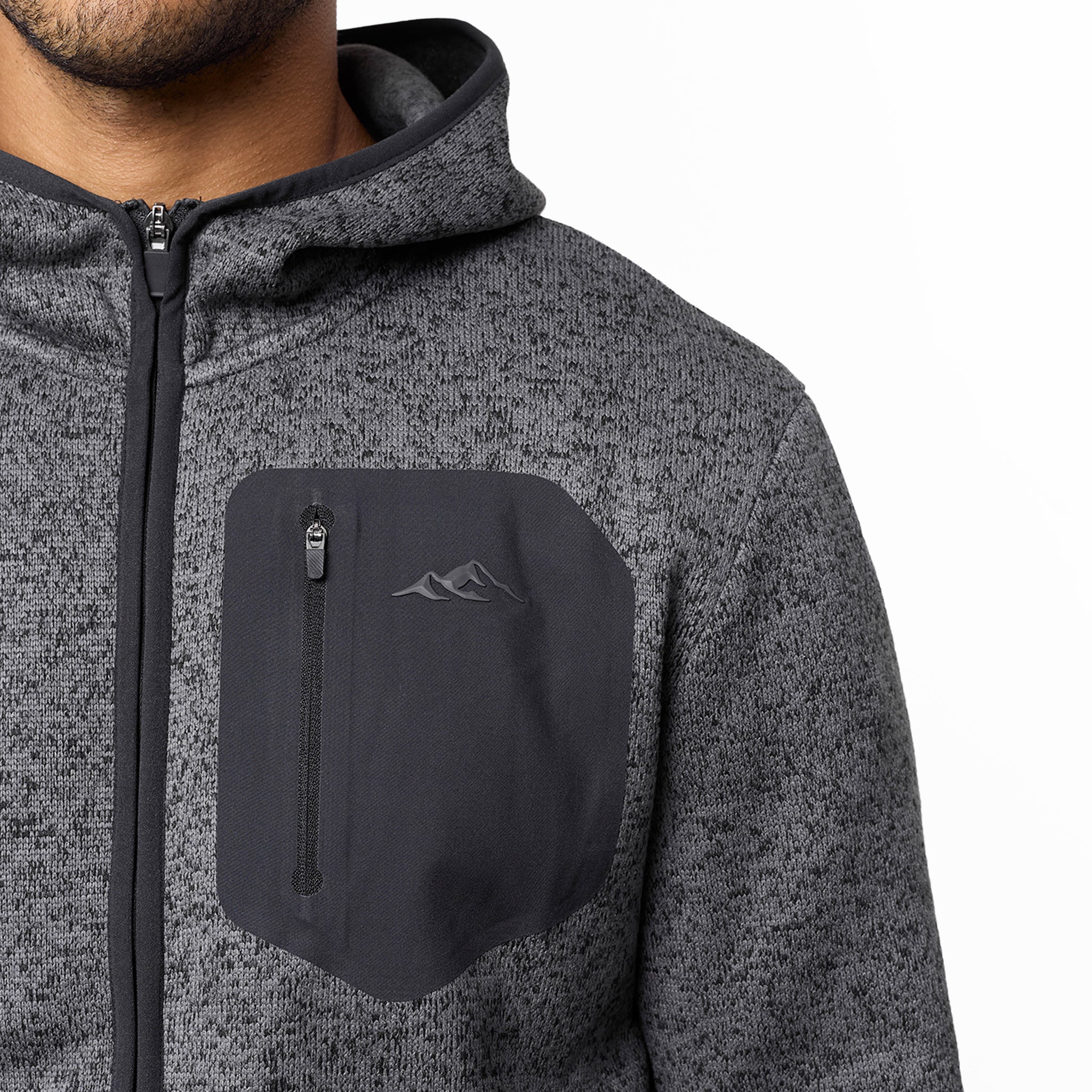 Heat Seal Tech Knit Hoodie | Mid Grey - Image 7