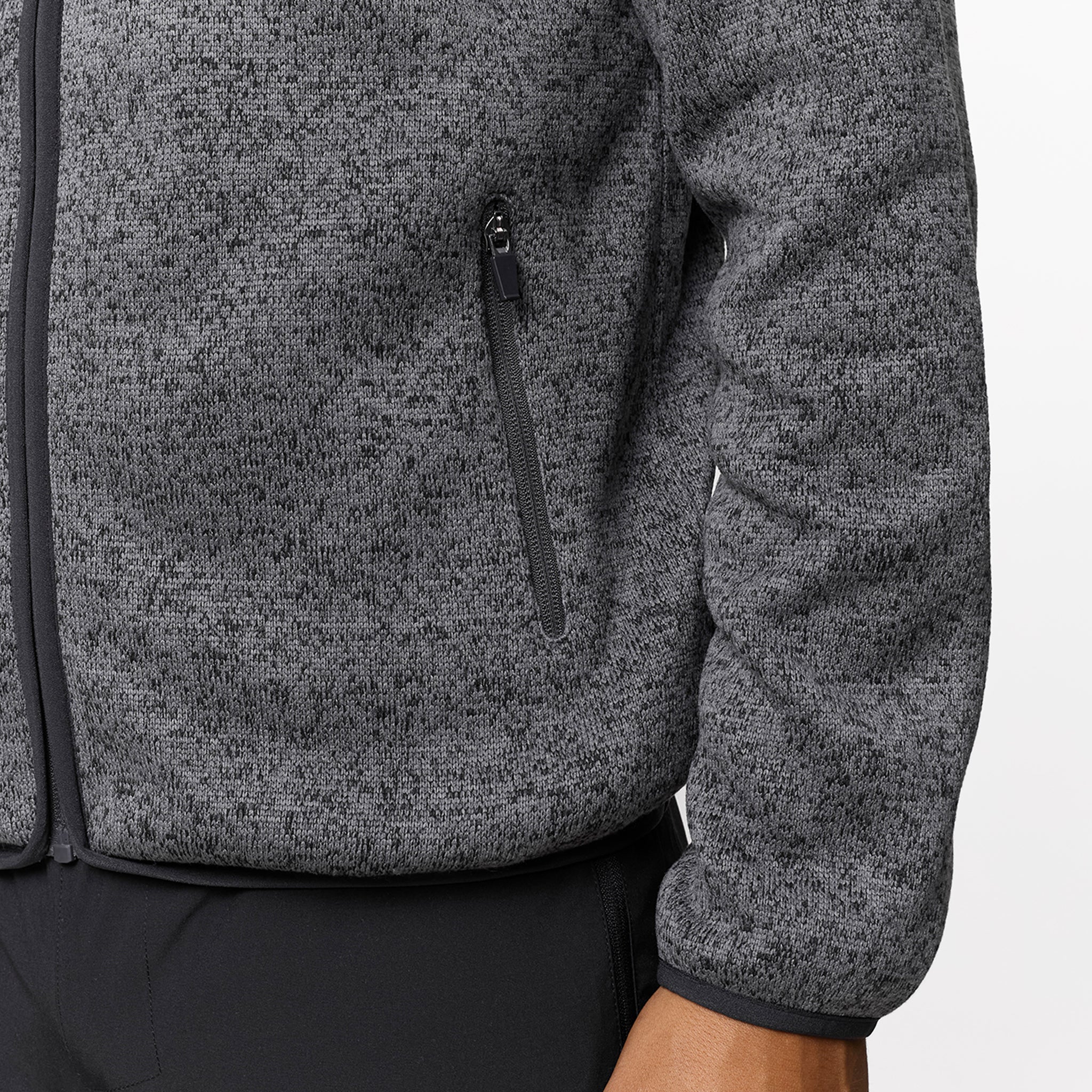 Heat Seal Tech Knit Hoodie | Mid Grey - Image 8