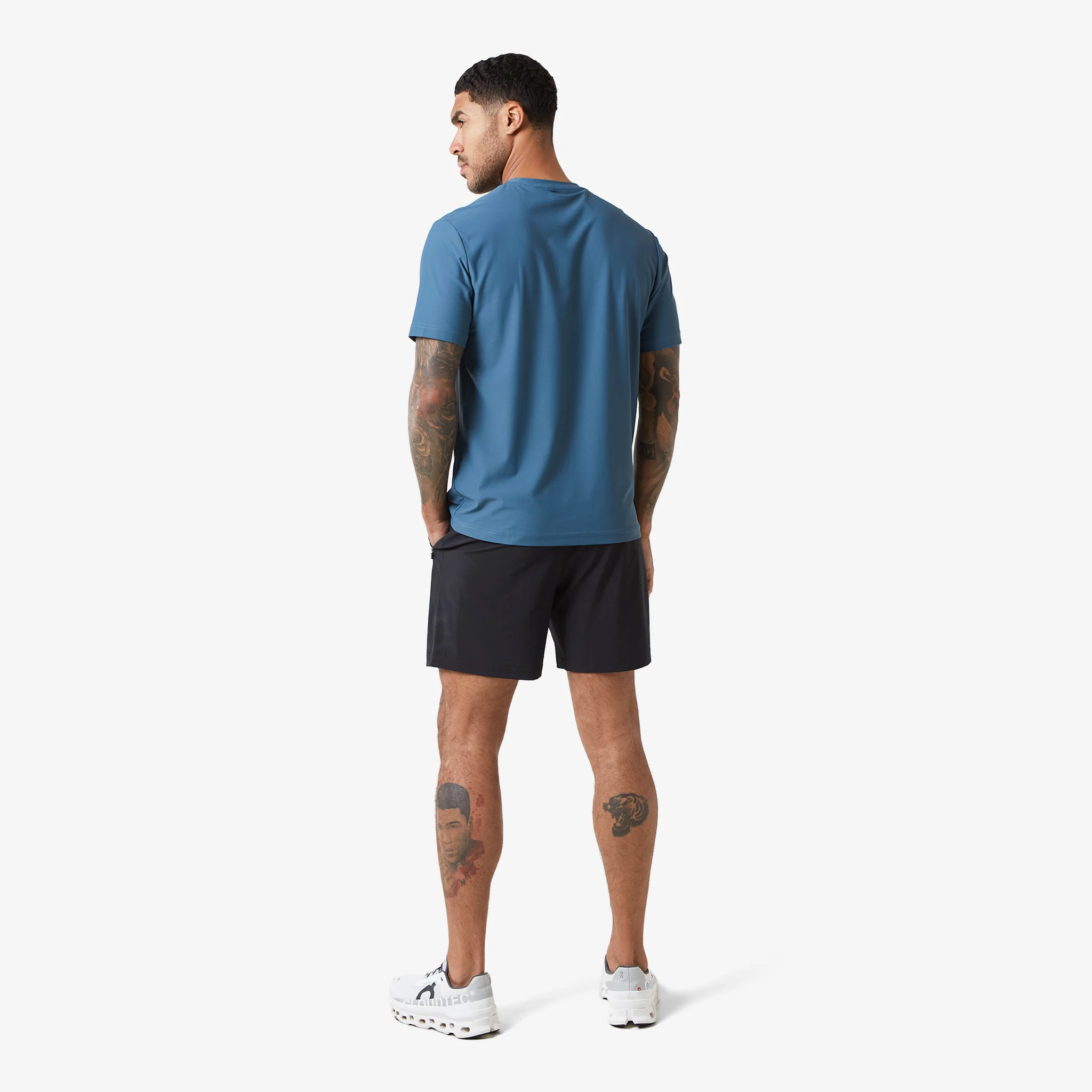 Heat Seal Zip Block Pocket T-Shirt | Blue - Image 5