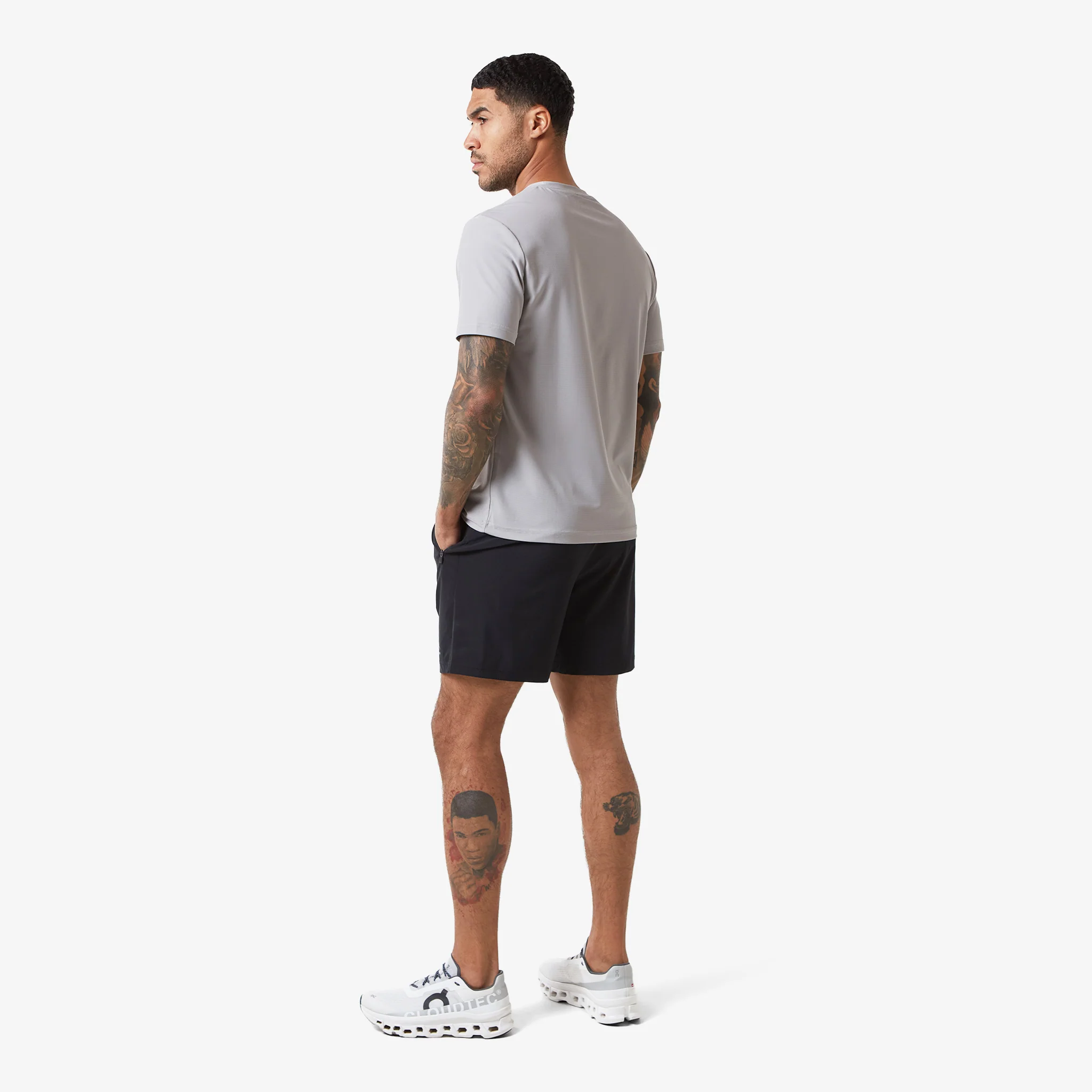 Heat Seal Zip Block Pocket T-Shirt | Grey - Image 6