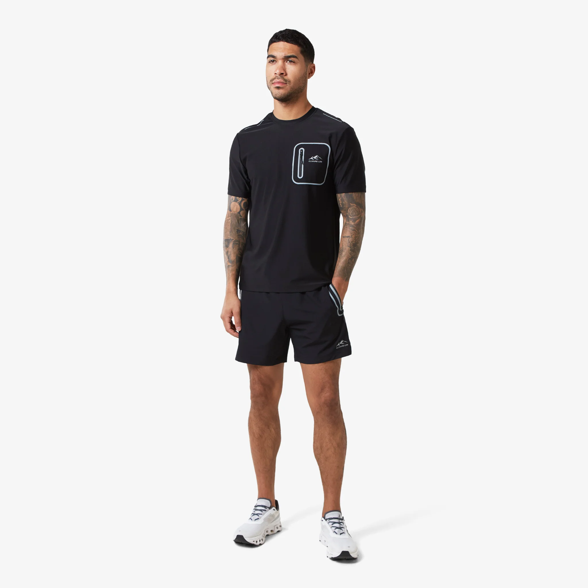 Heat Seal Zip Pocket T-Shirt | Black - Image 3