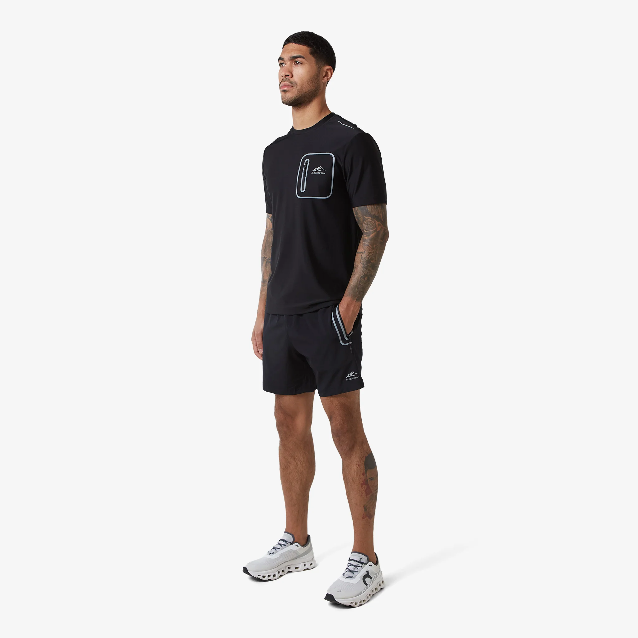 Heat Seal Zip Pocket T-Shirt | Black - Image 7