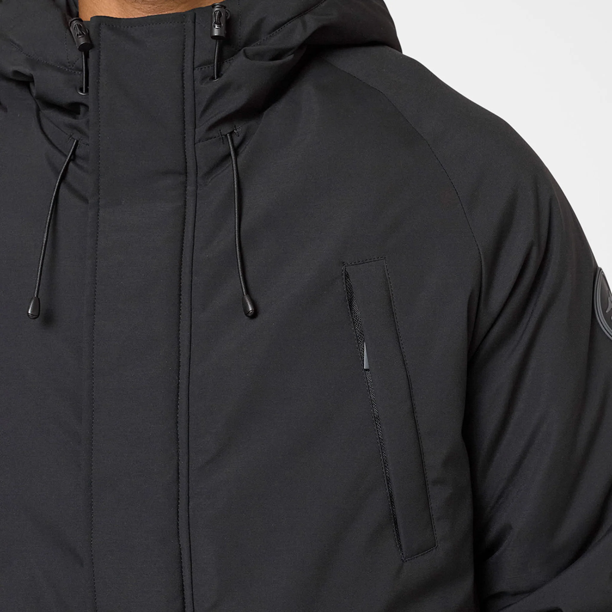 Hooded Parka Jacket | Black - Image 3